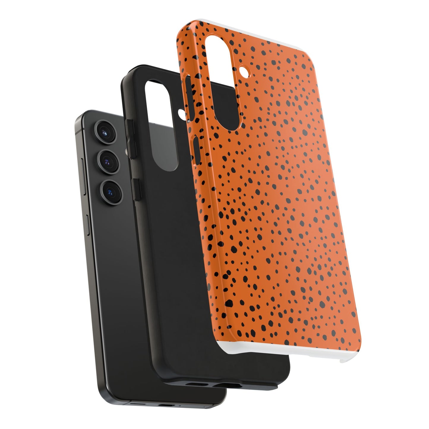 Pepper Dots Orange / Black Phone Case