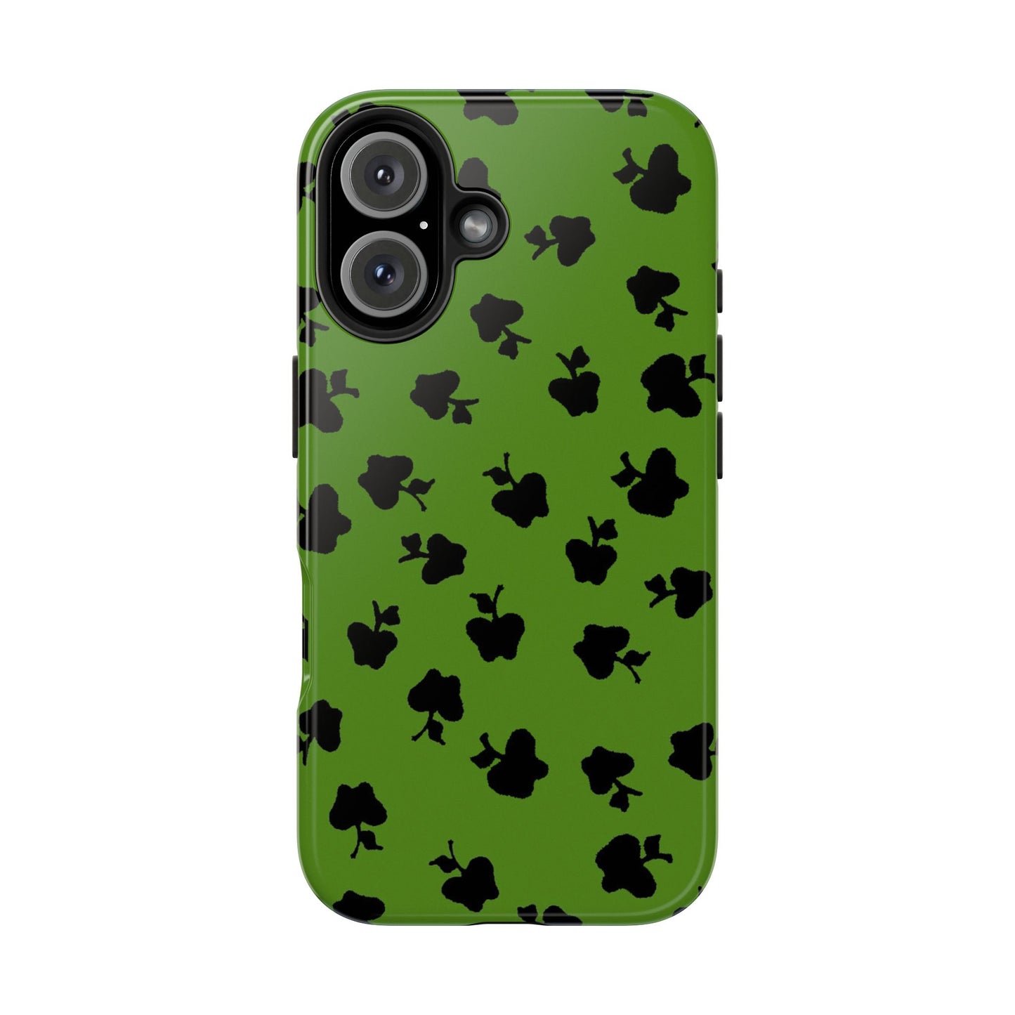 Happy Apples Green / Black Phone Case