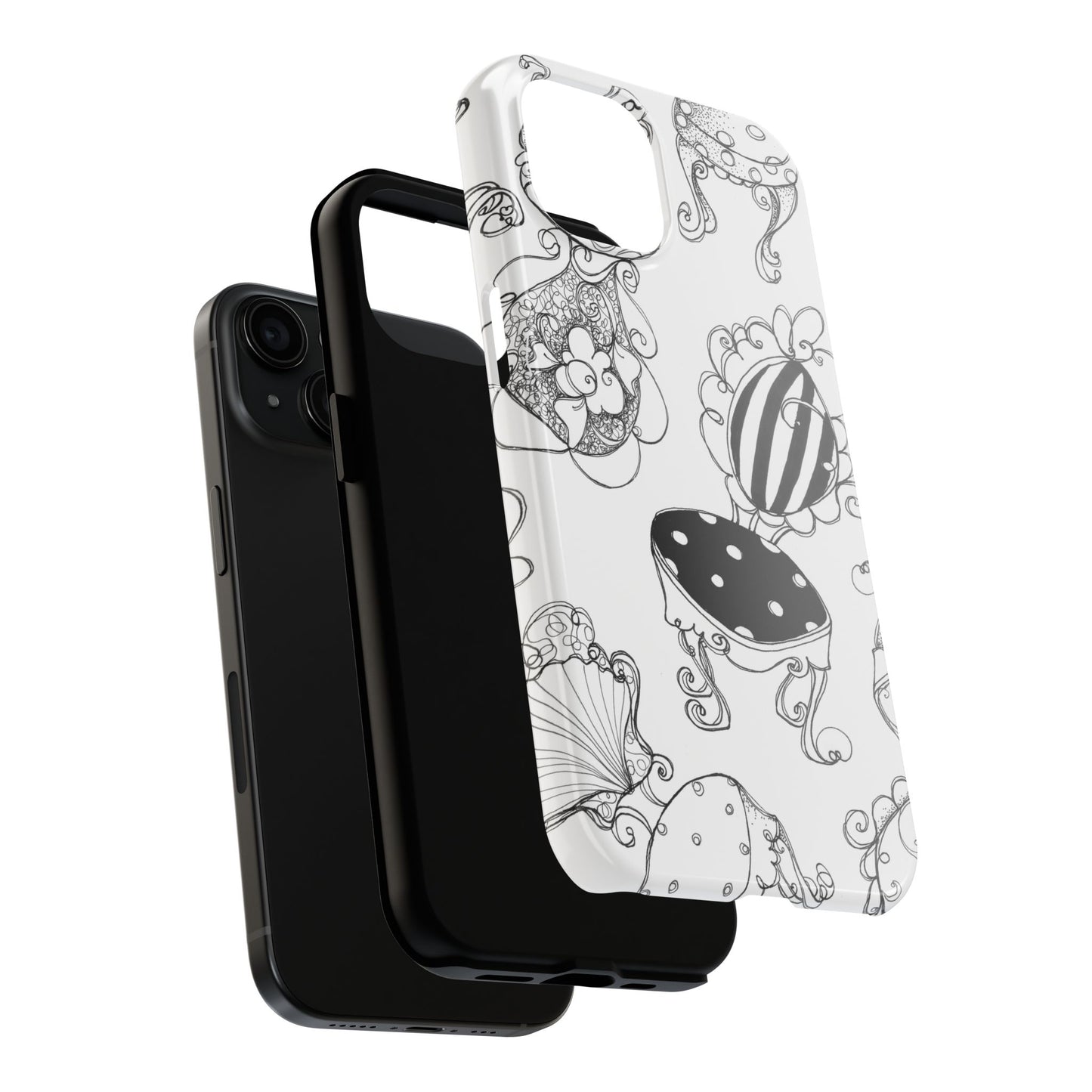 Bistro Chairs White Phone Case