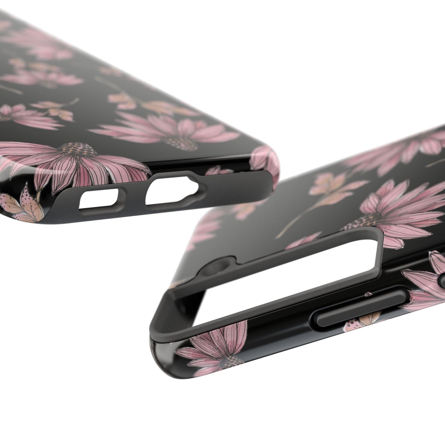 Wild Cone Flowers Black Phone Case