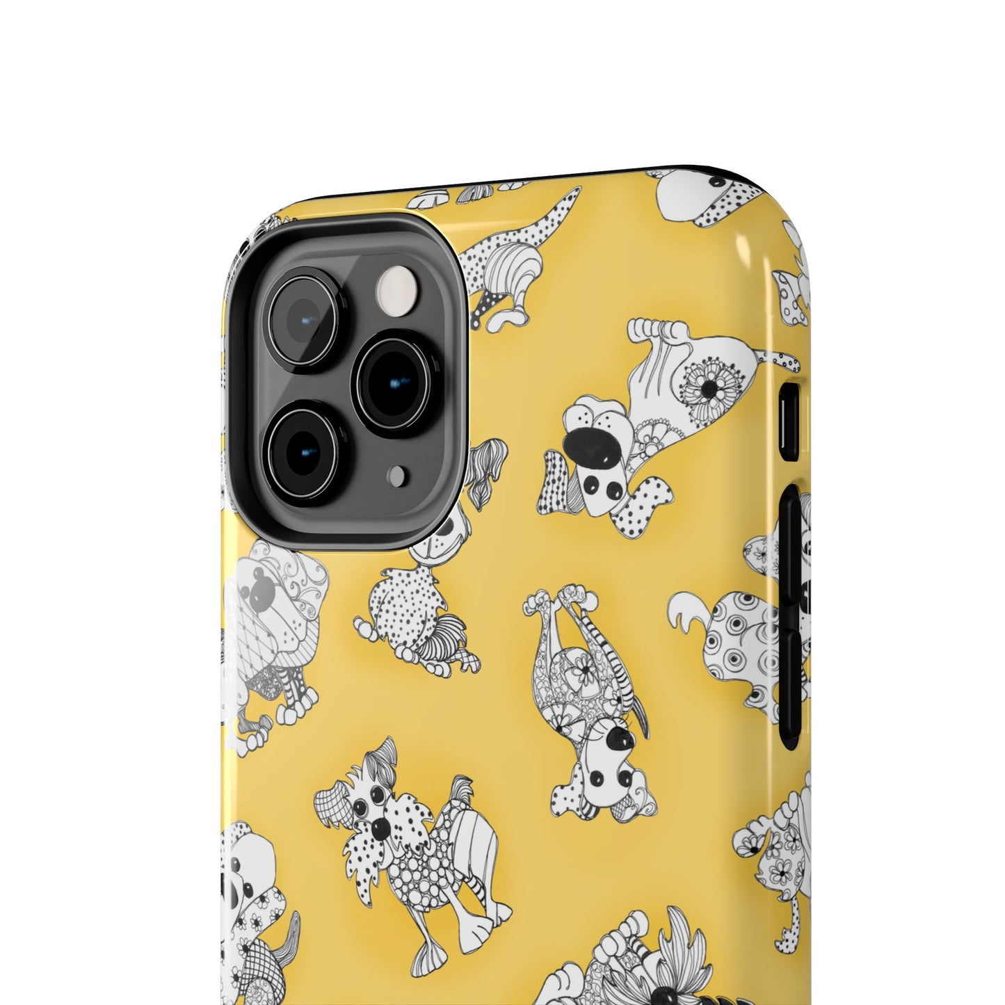 Doodle Dogs Yellow Phone Case
