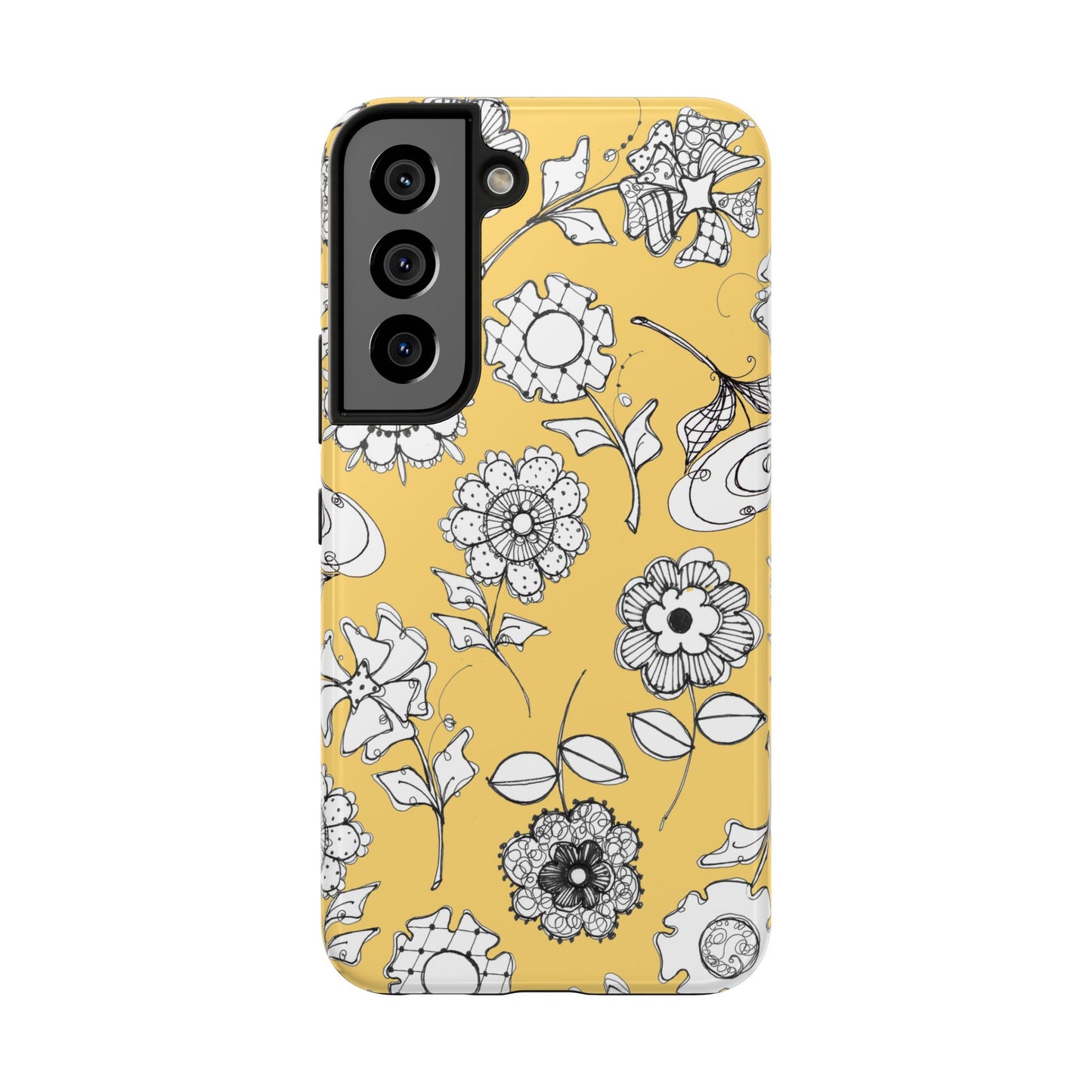 Paper Posies Yellow Phone Case