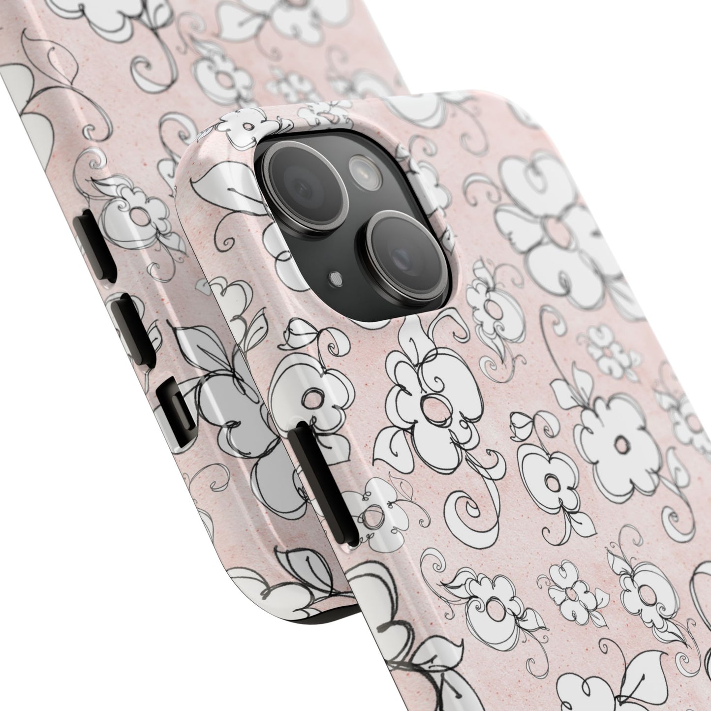 Lady Flowers Paris Pink Phone Case