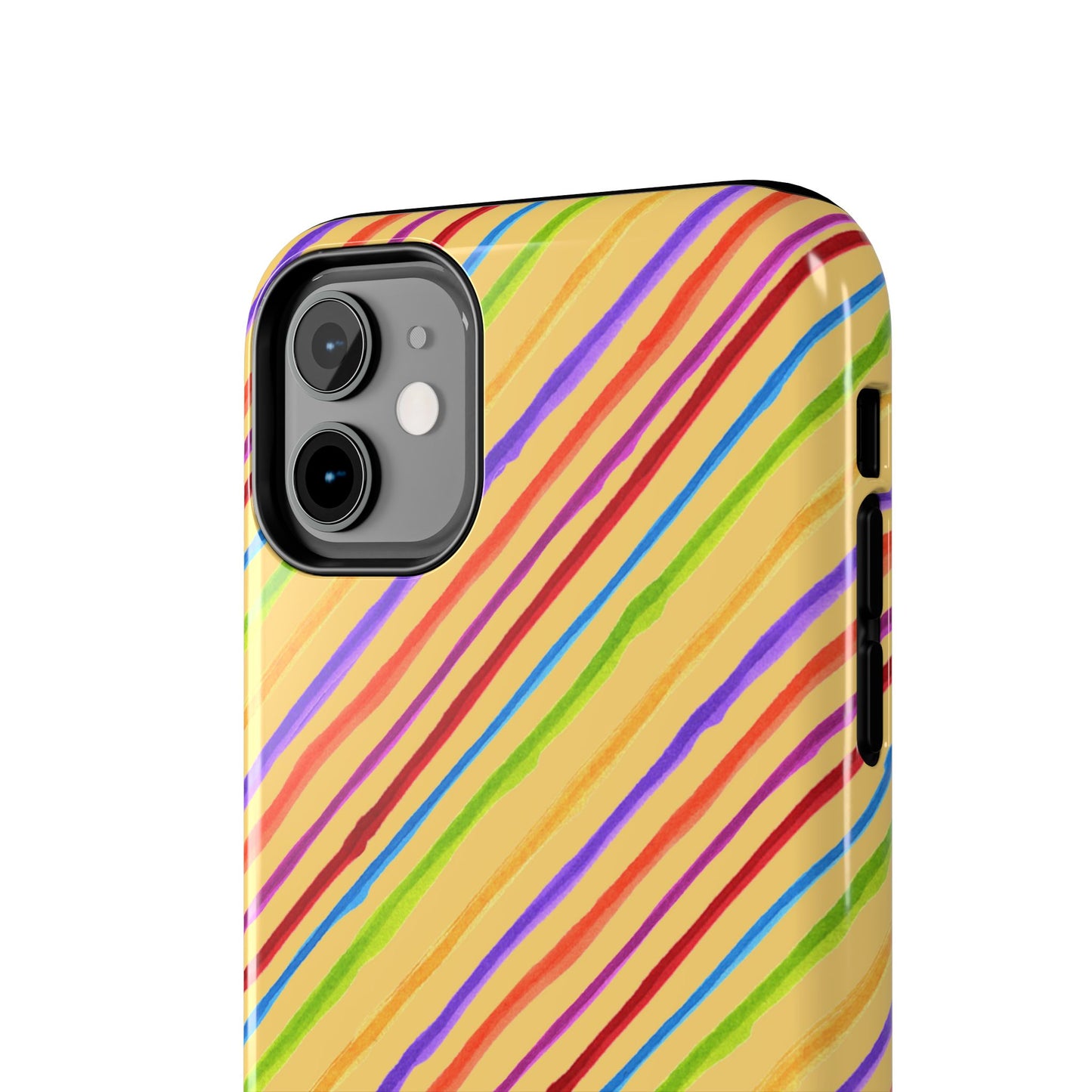 Calico Stripe Yellow Phone Case