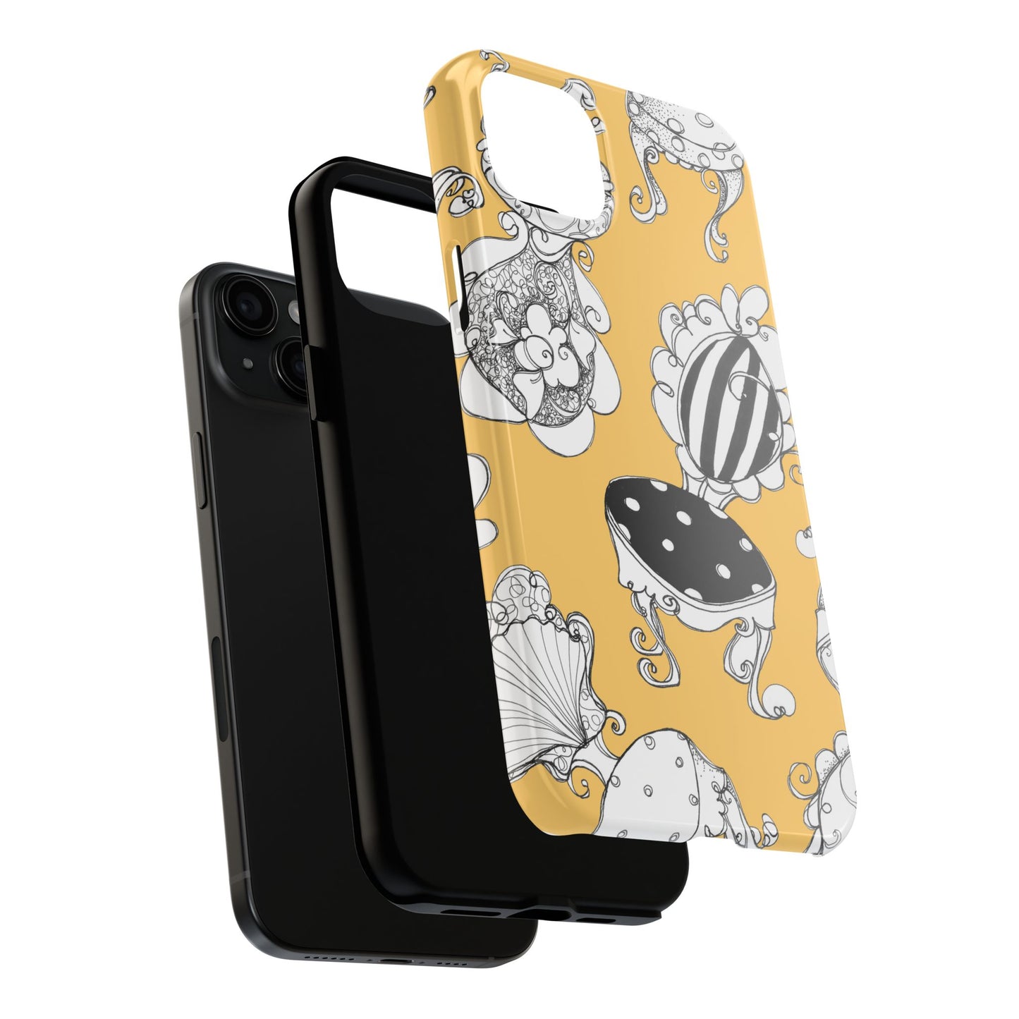 Bistro Chairs Yellow Phone Case