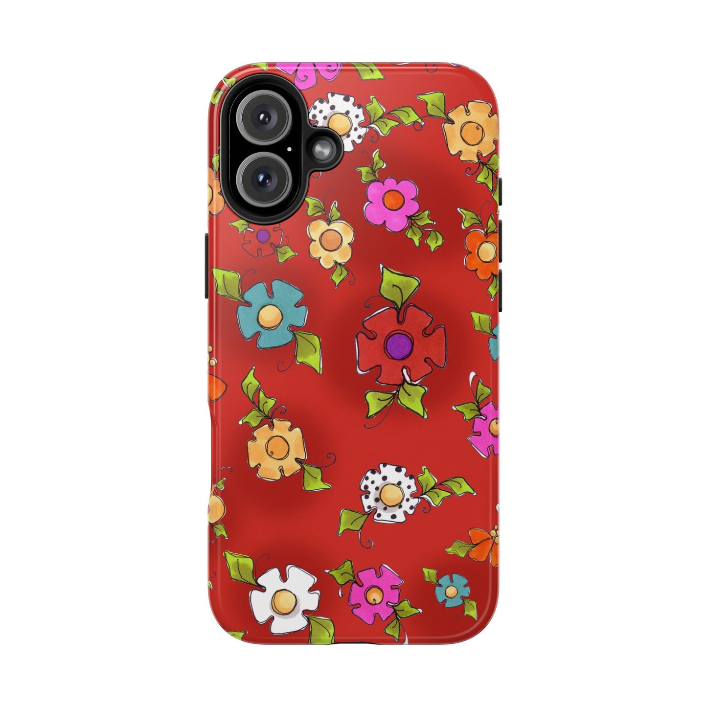 Happy Blooms Red Phone Case