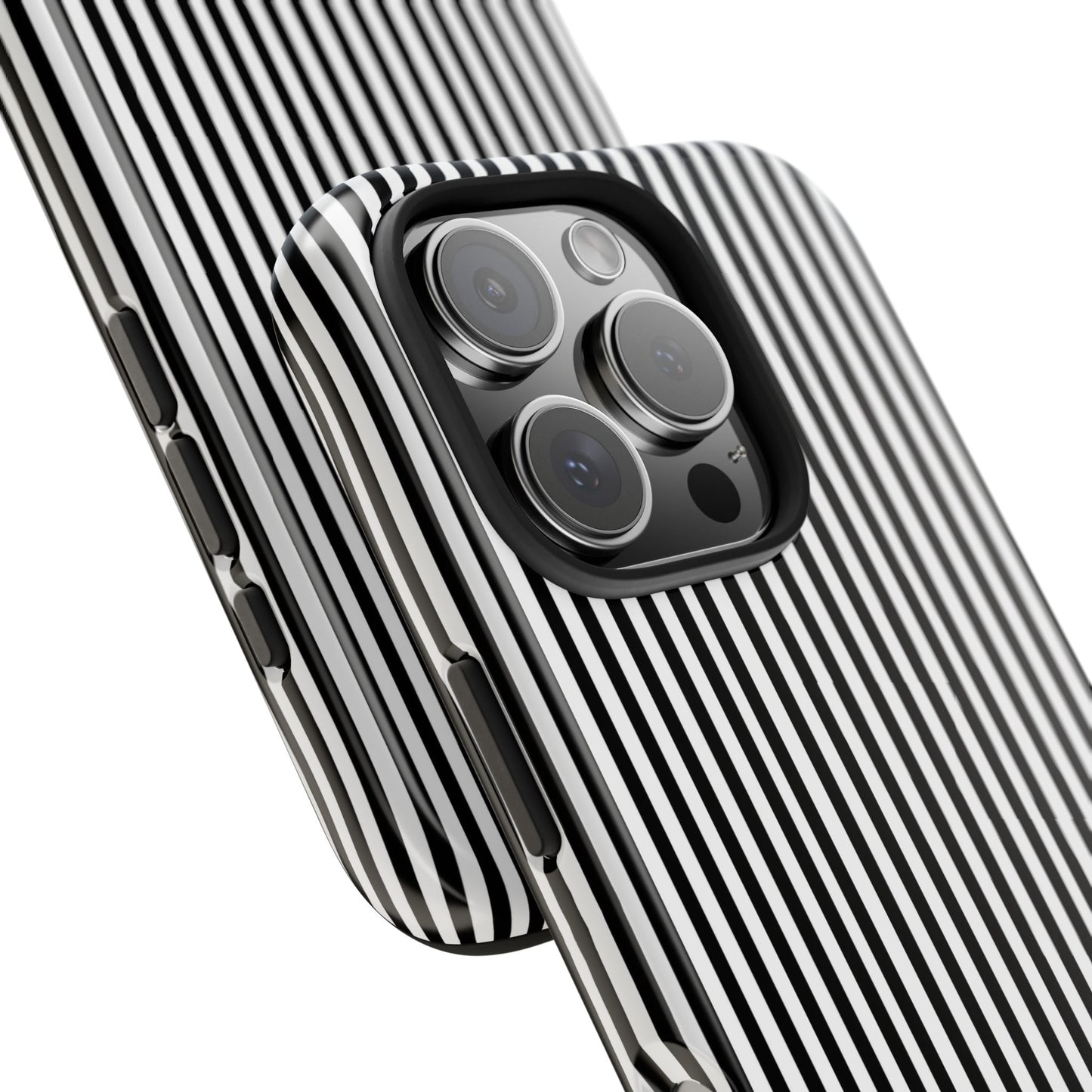 Stripe White / Black Phone Case
