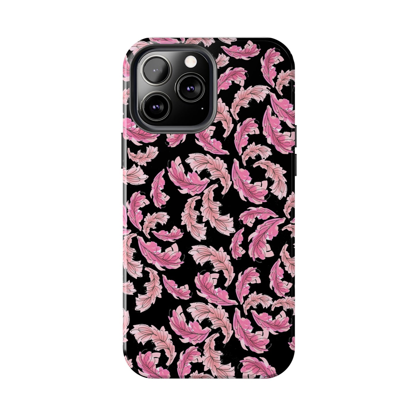 Flam Feathers Black Phone Case