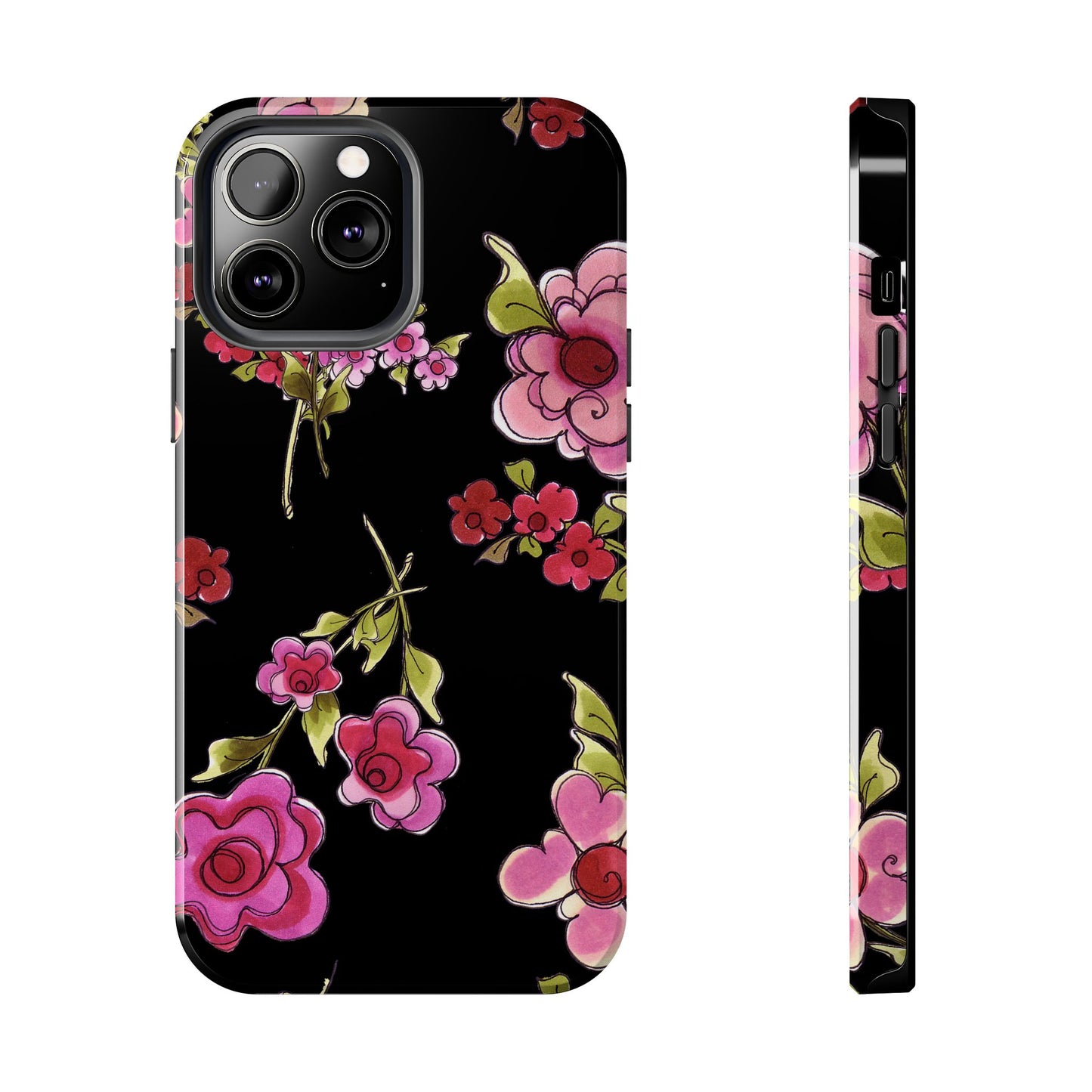Jumbo Floral Black Phone Case