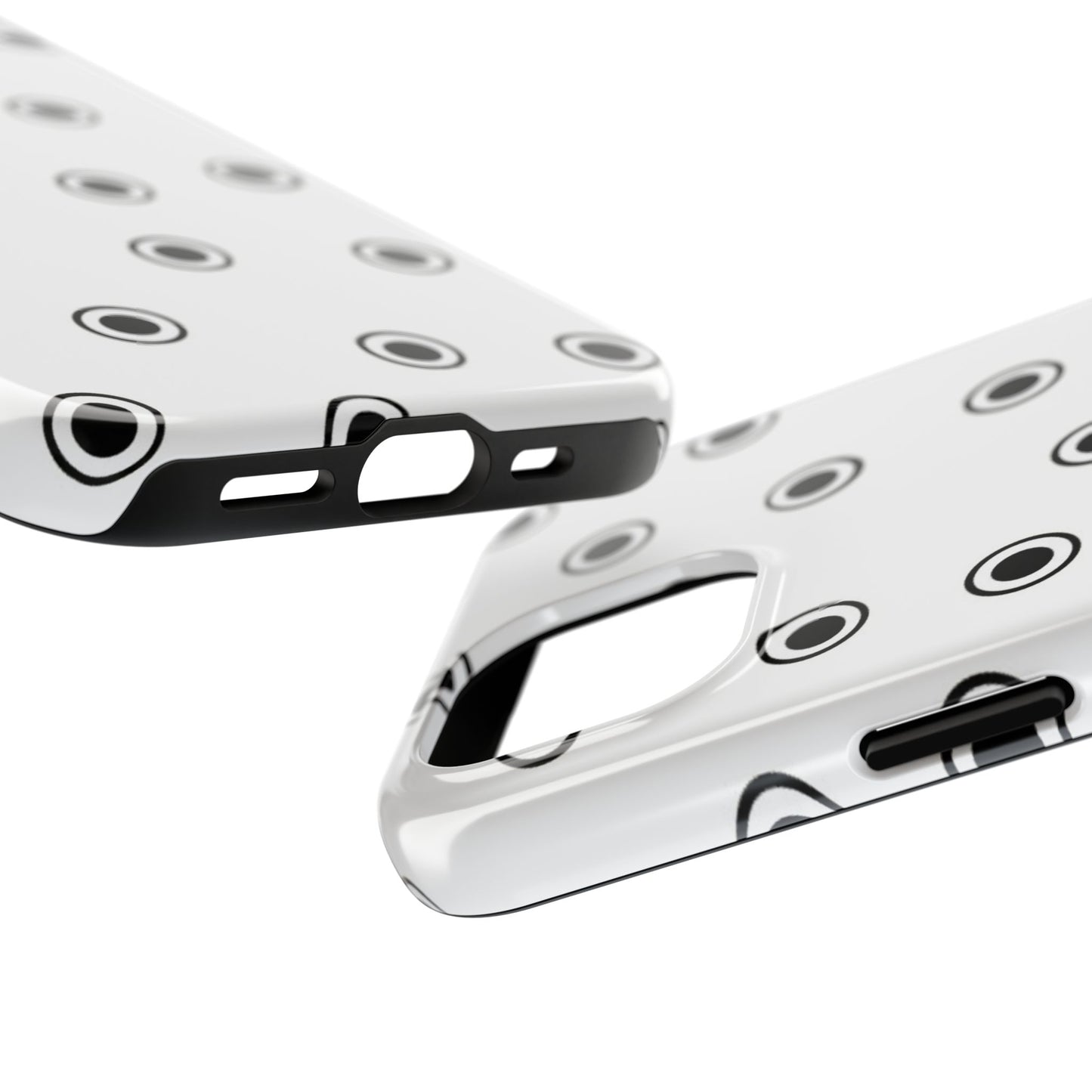 CD Dots White / Black Phone Case
