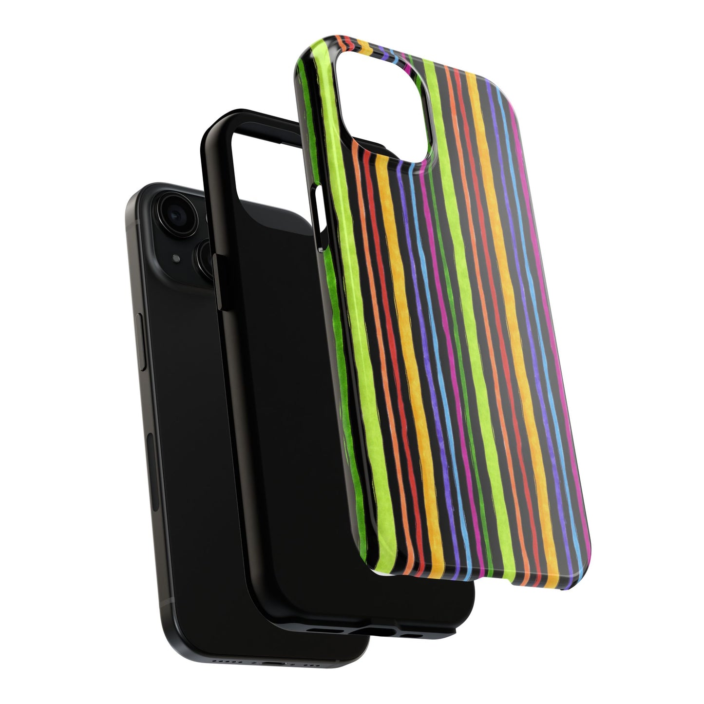 Stripe Fancy Black Phone Case
