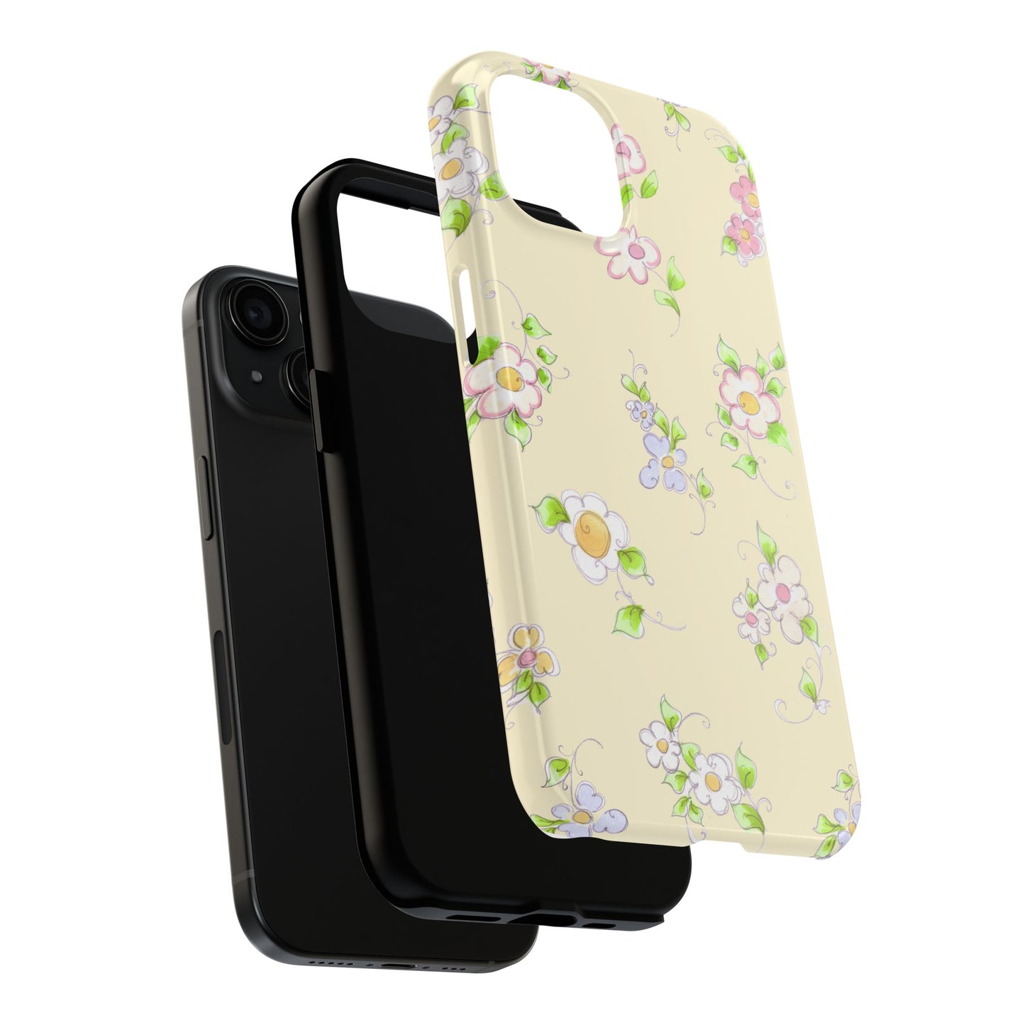 Precious Posies Yellow Phone Case