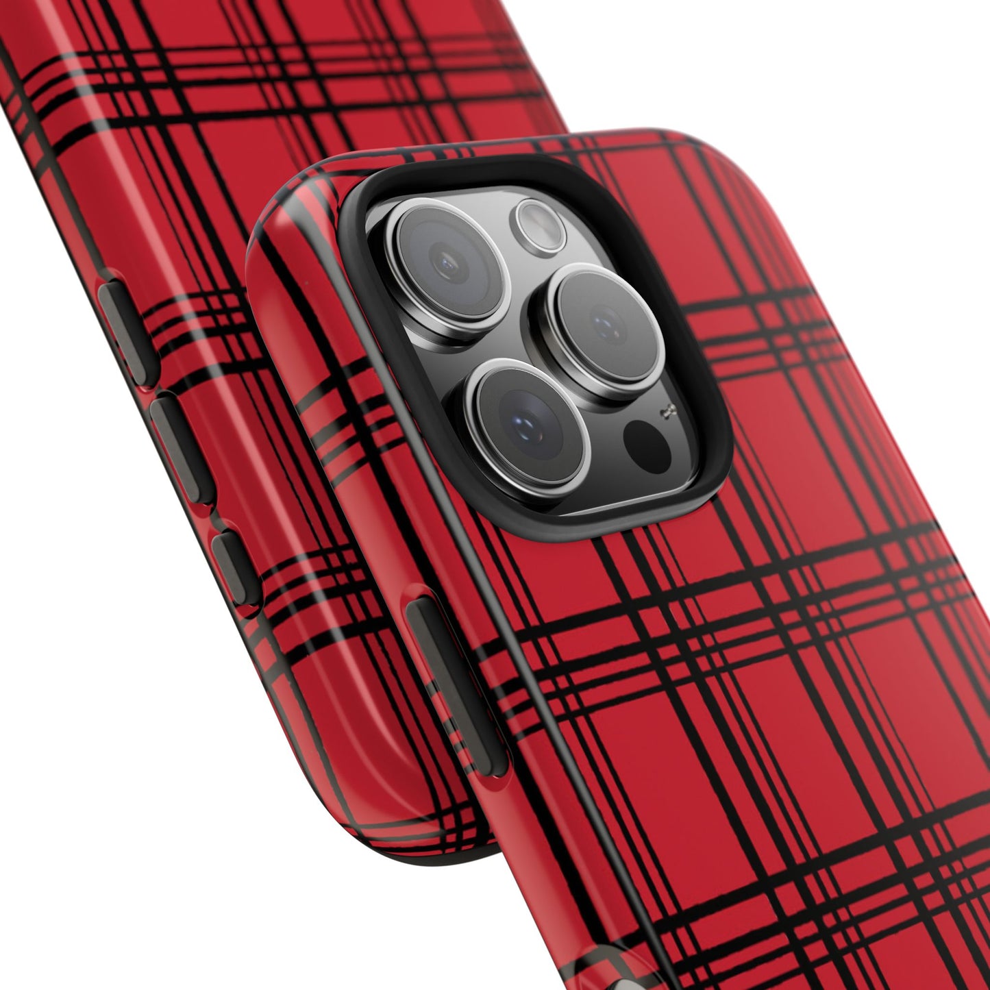 Glad Plaid Red / Black Phone Case