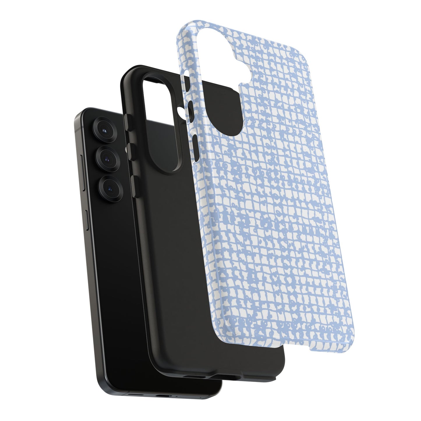Baby Yarn Check Blue Phone Case