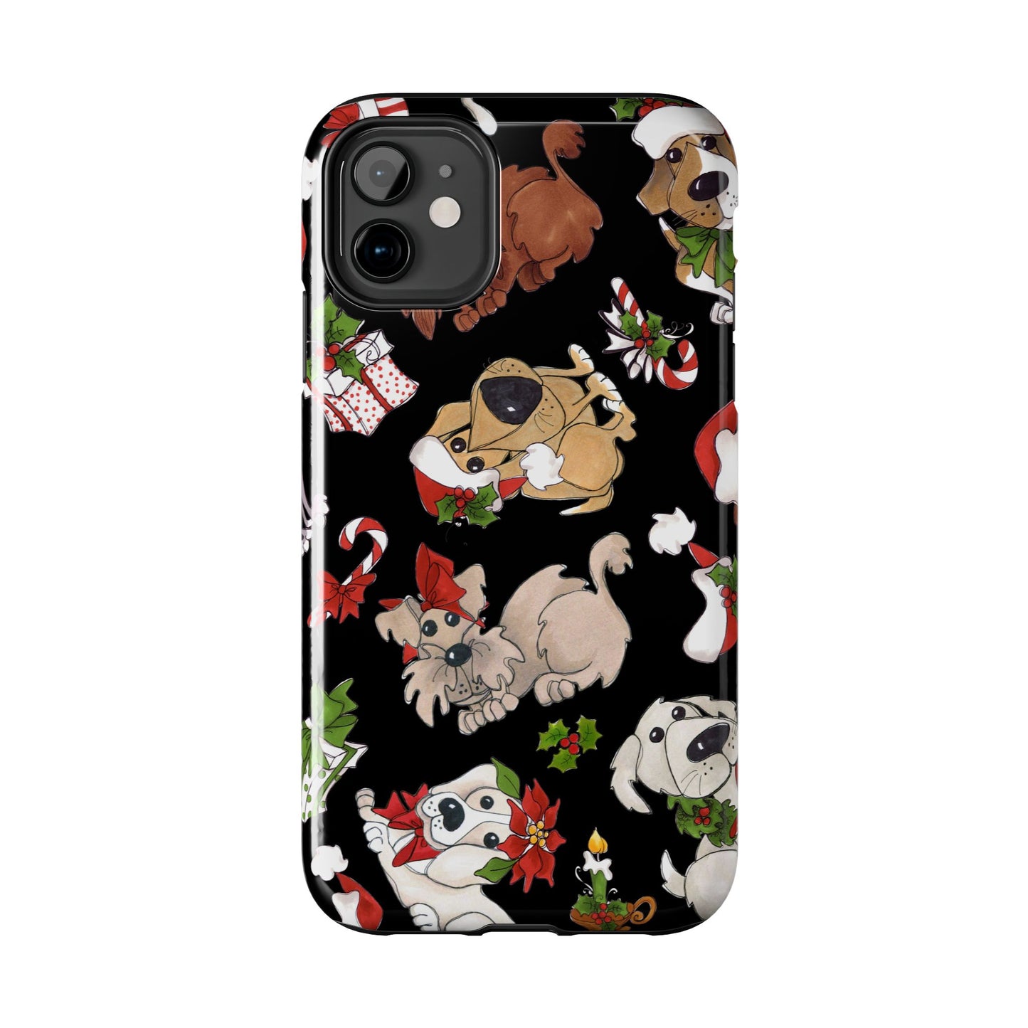 Doggie Toss Black Phone Case