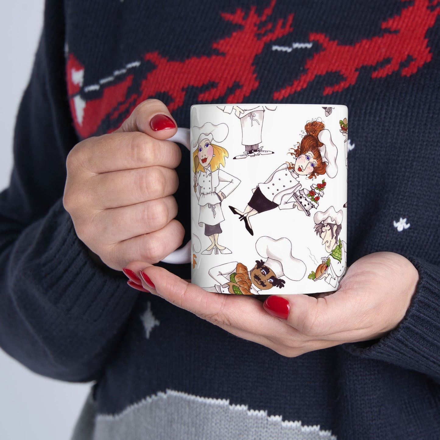 Tossed Chefs White Cup