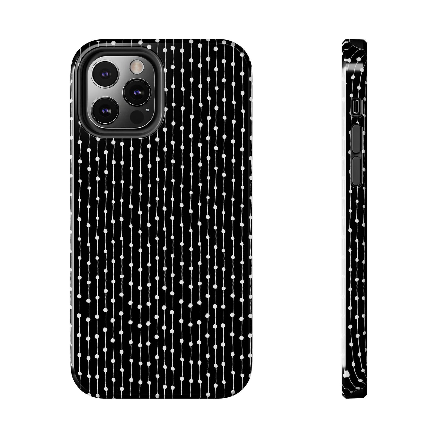 Pin Stripe Black / White Phone Case