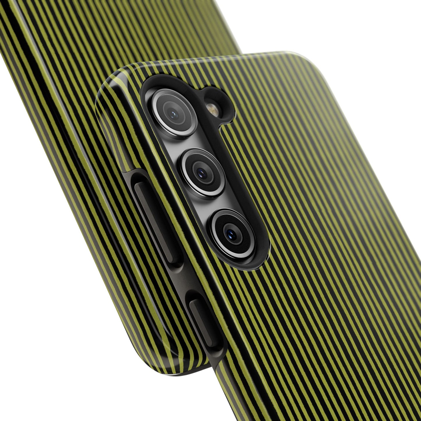 Happy Stripe Green / Black Phone Case