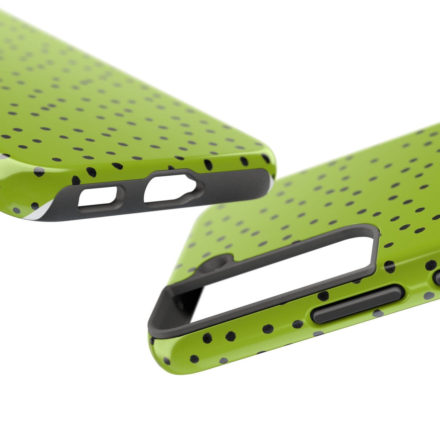 Dinky Dots Chartreuse / Black Phone Case