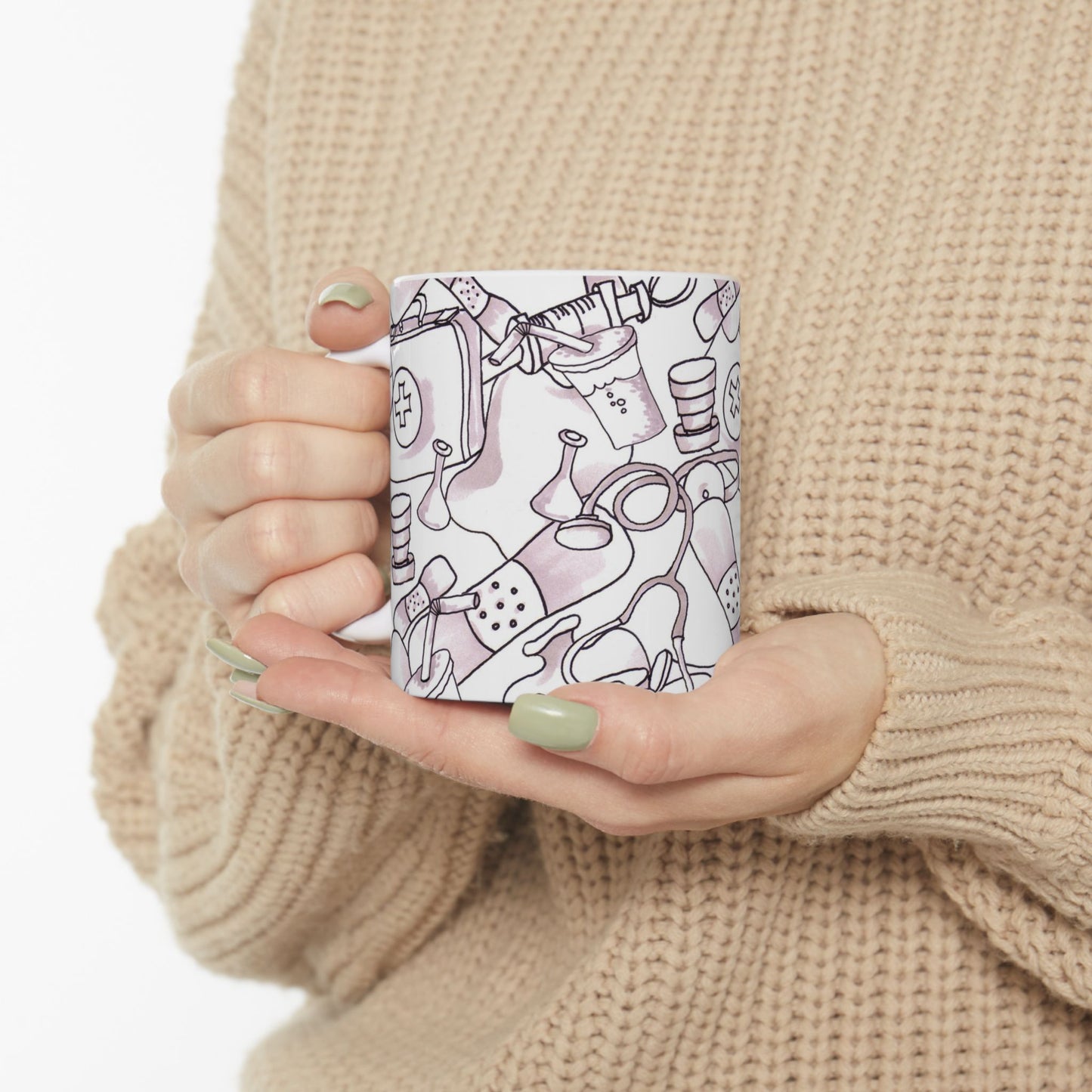 Med Stuff White Cup