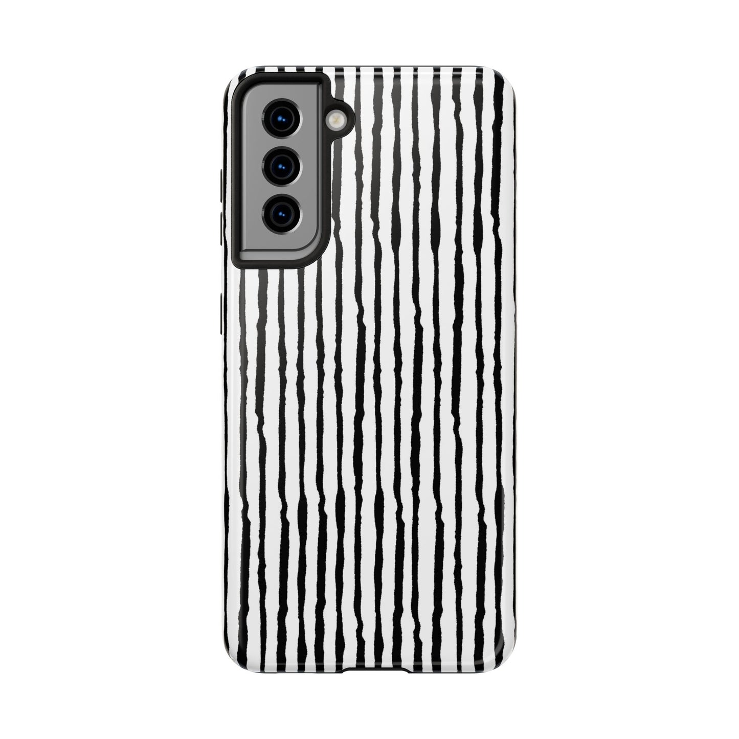 Sorta Stripe White / Black Phone Case
