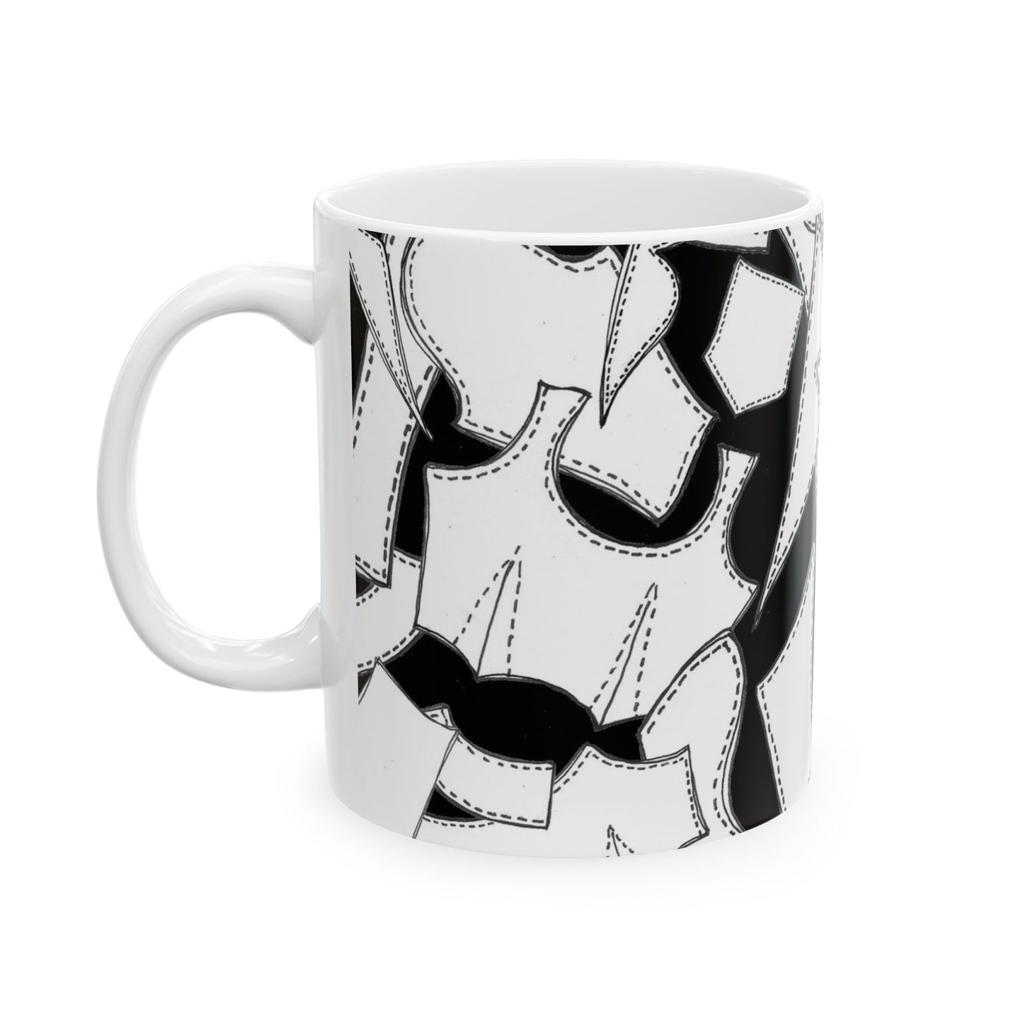 Pattern Pieces Black /  White Cup