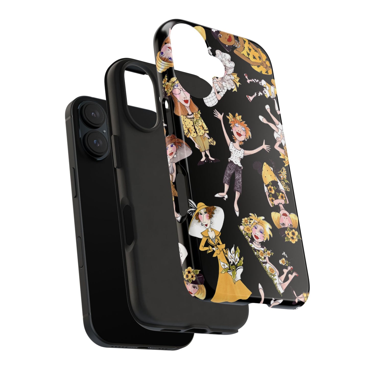 Bee Tossed Black Phone Case