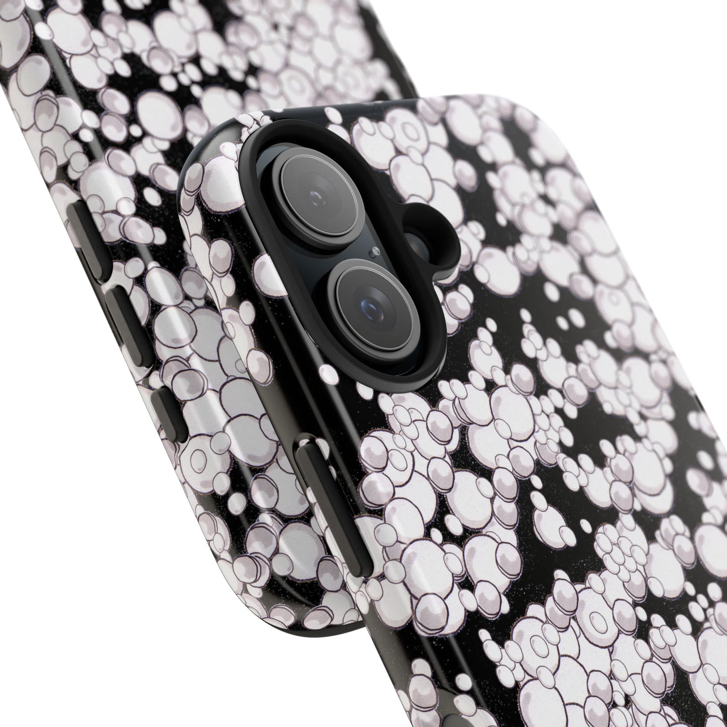 Bubble Dots Black Phone Case