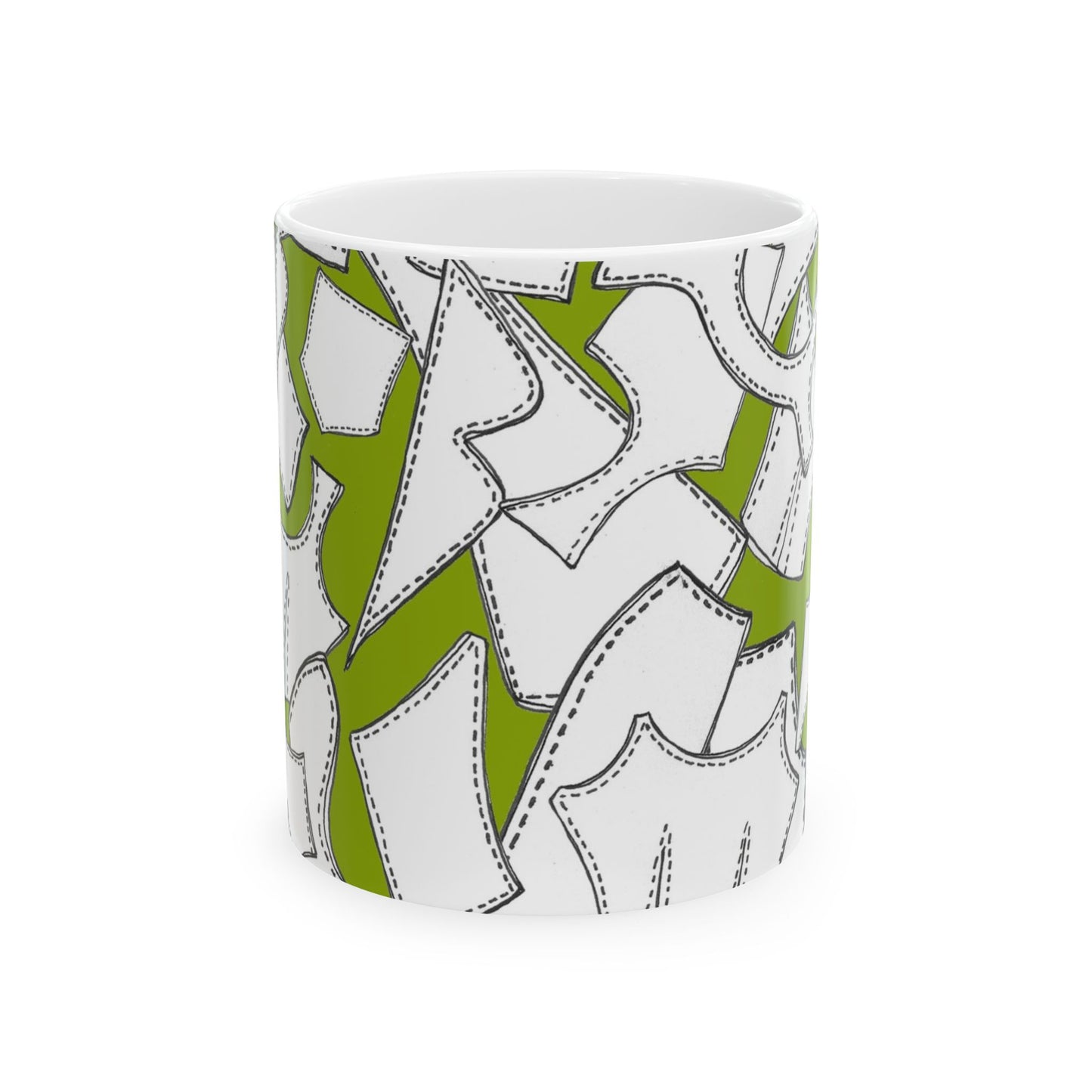 Pattern Pieces Chartreuse Cup