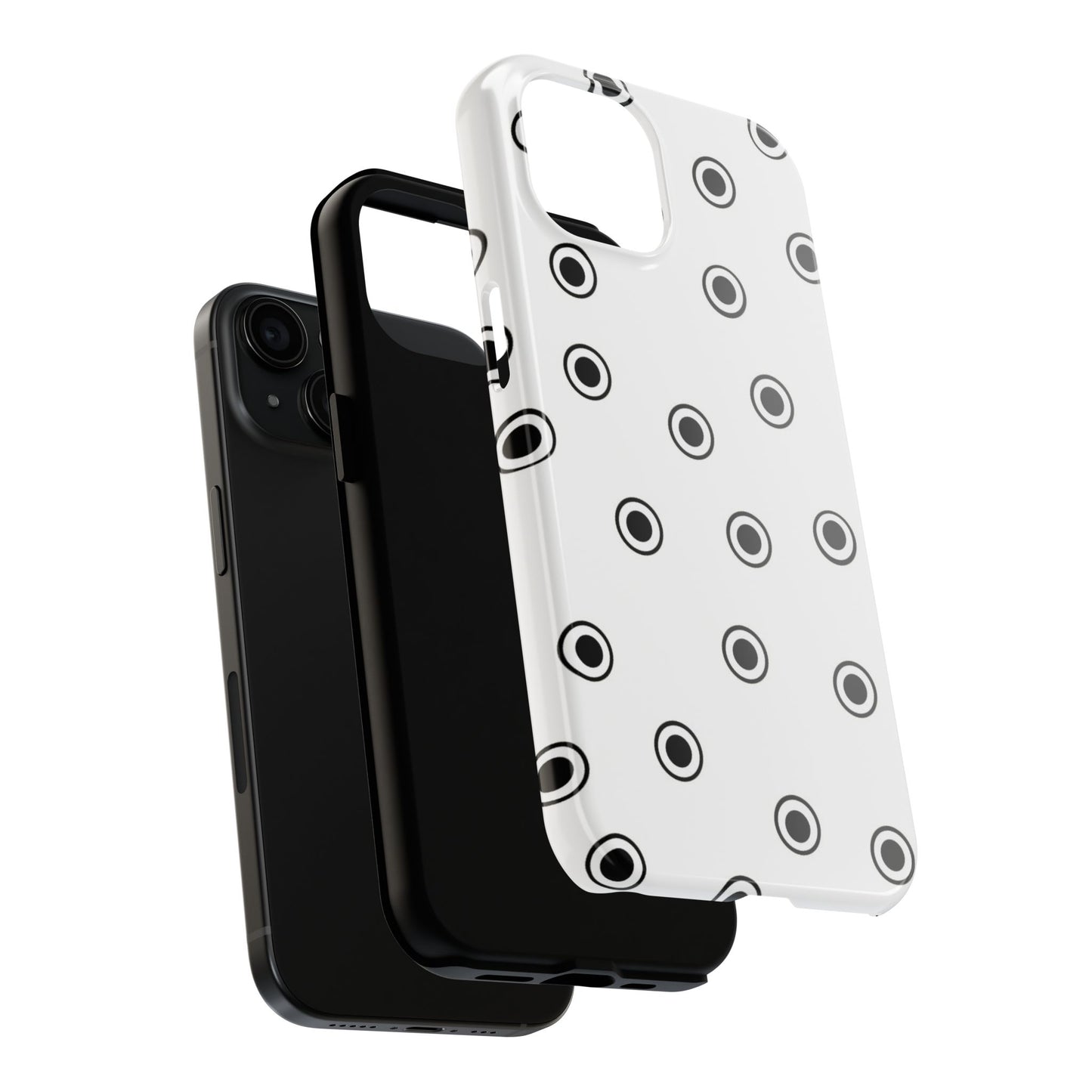 CD Dots White / Black Phone Case