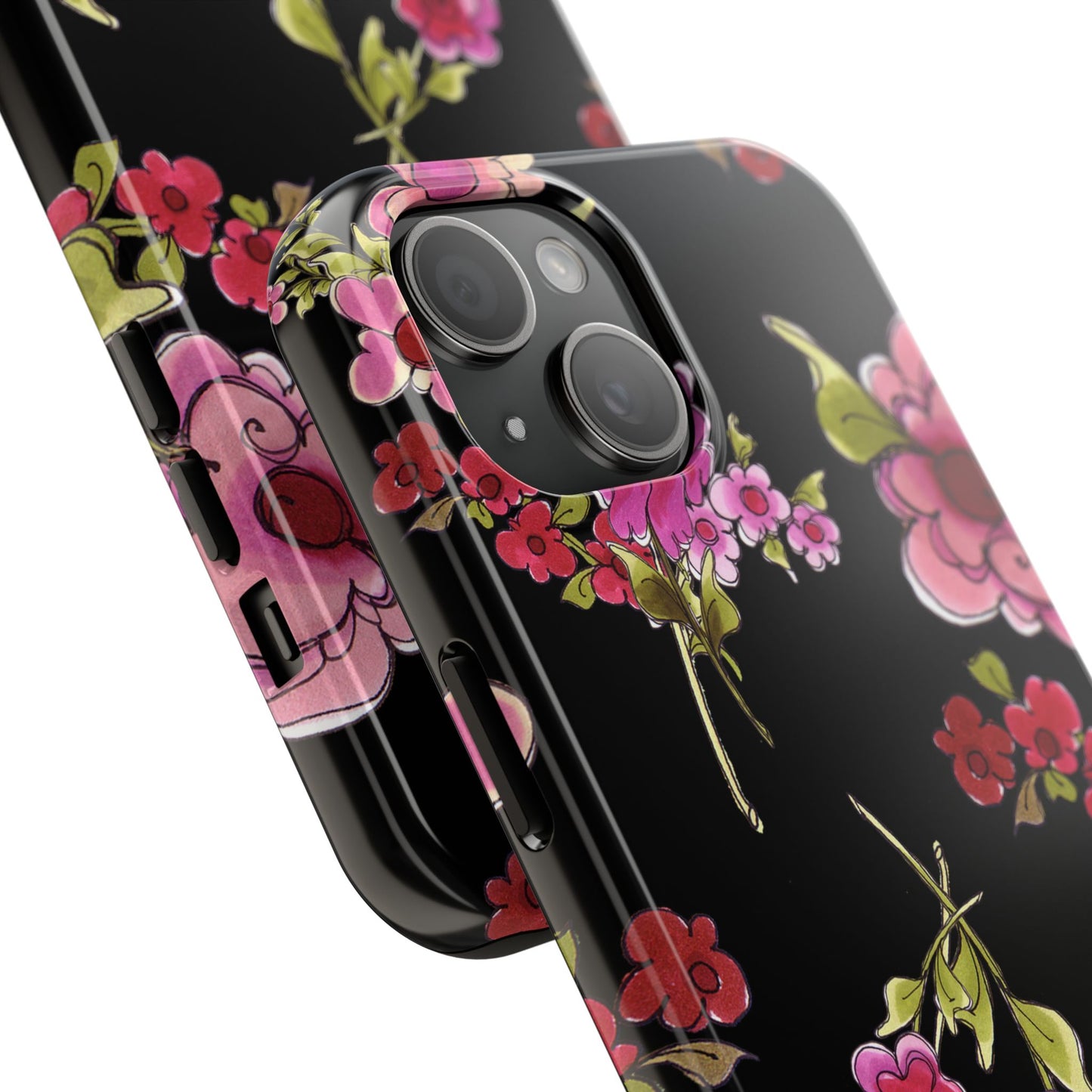 Jumbo Floral Black Phone Case