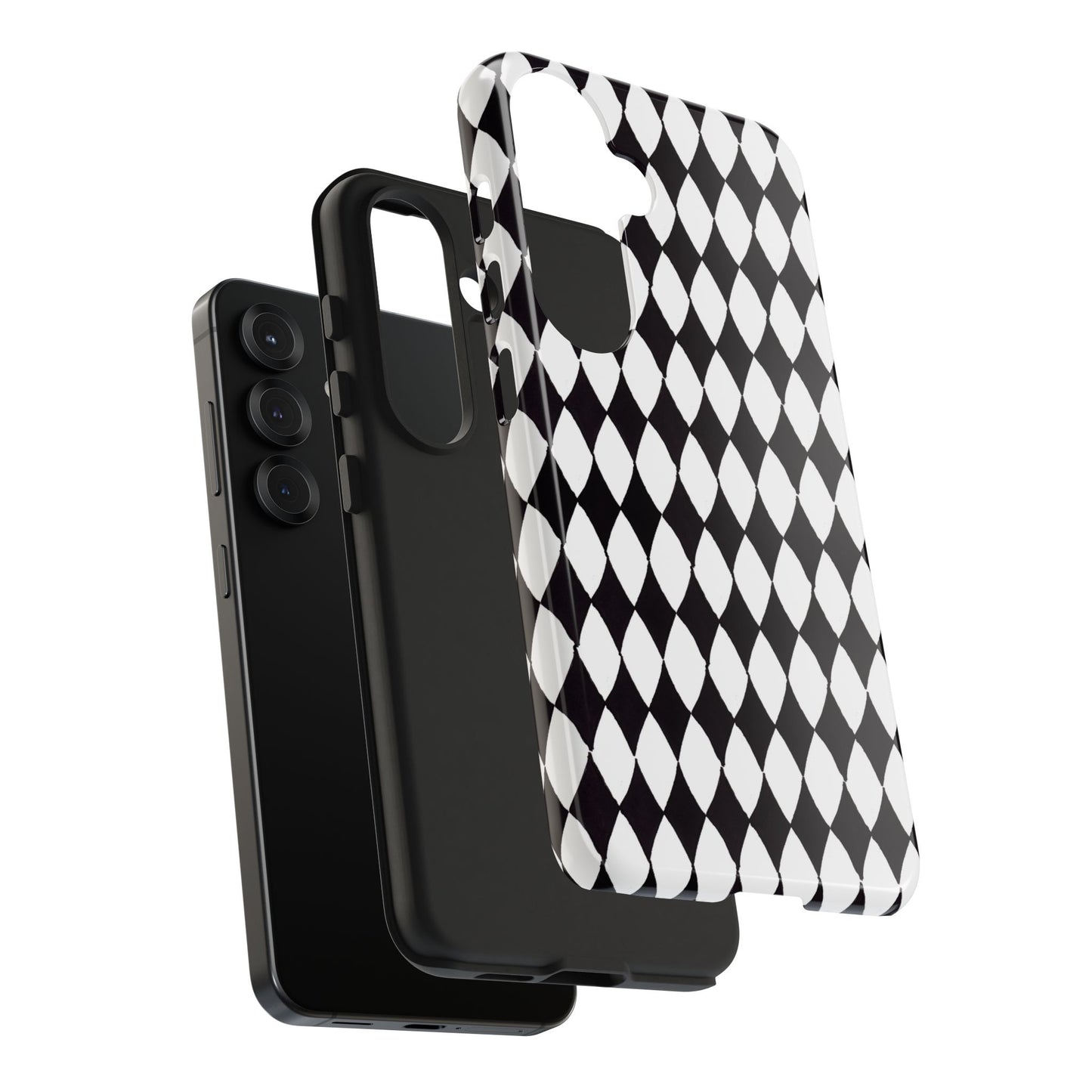 Diamond White / Black Phone Case