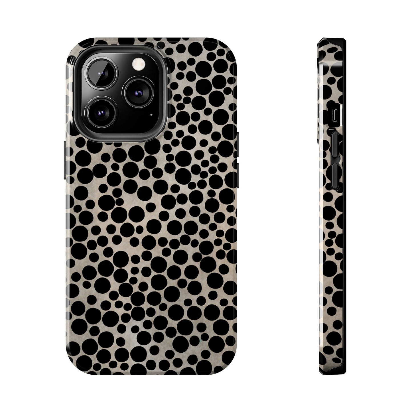 Felt Dots Silver Phone Case