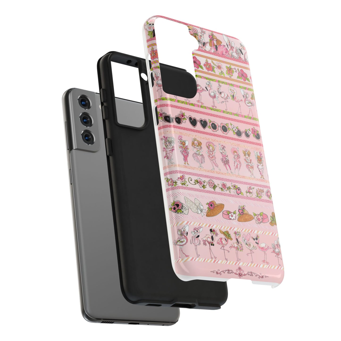 Flam Borders Pink Phone Case