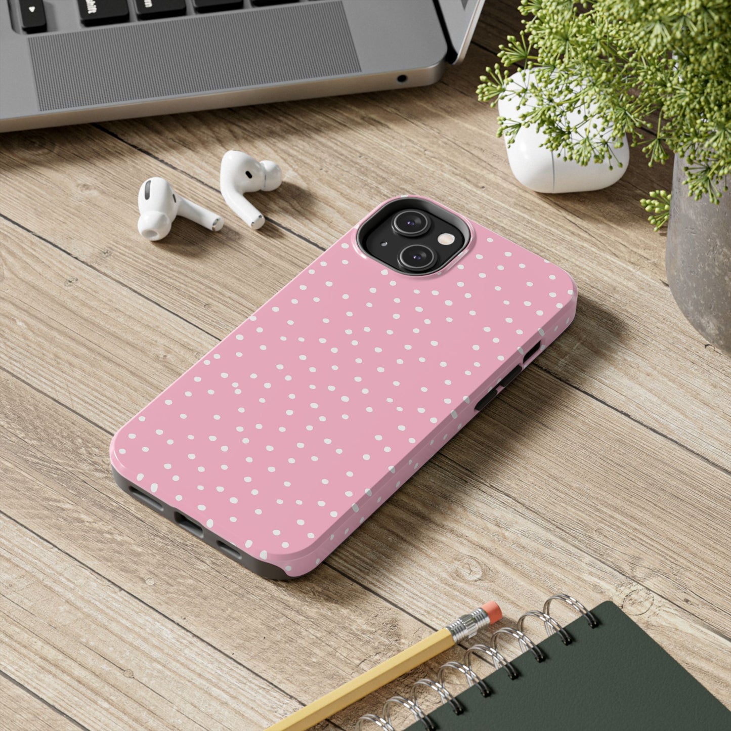 Dinky Dots Pink / White Phone Case