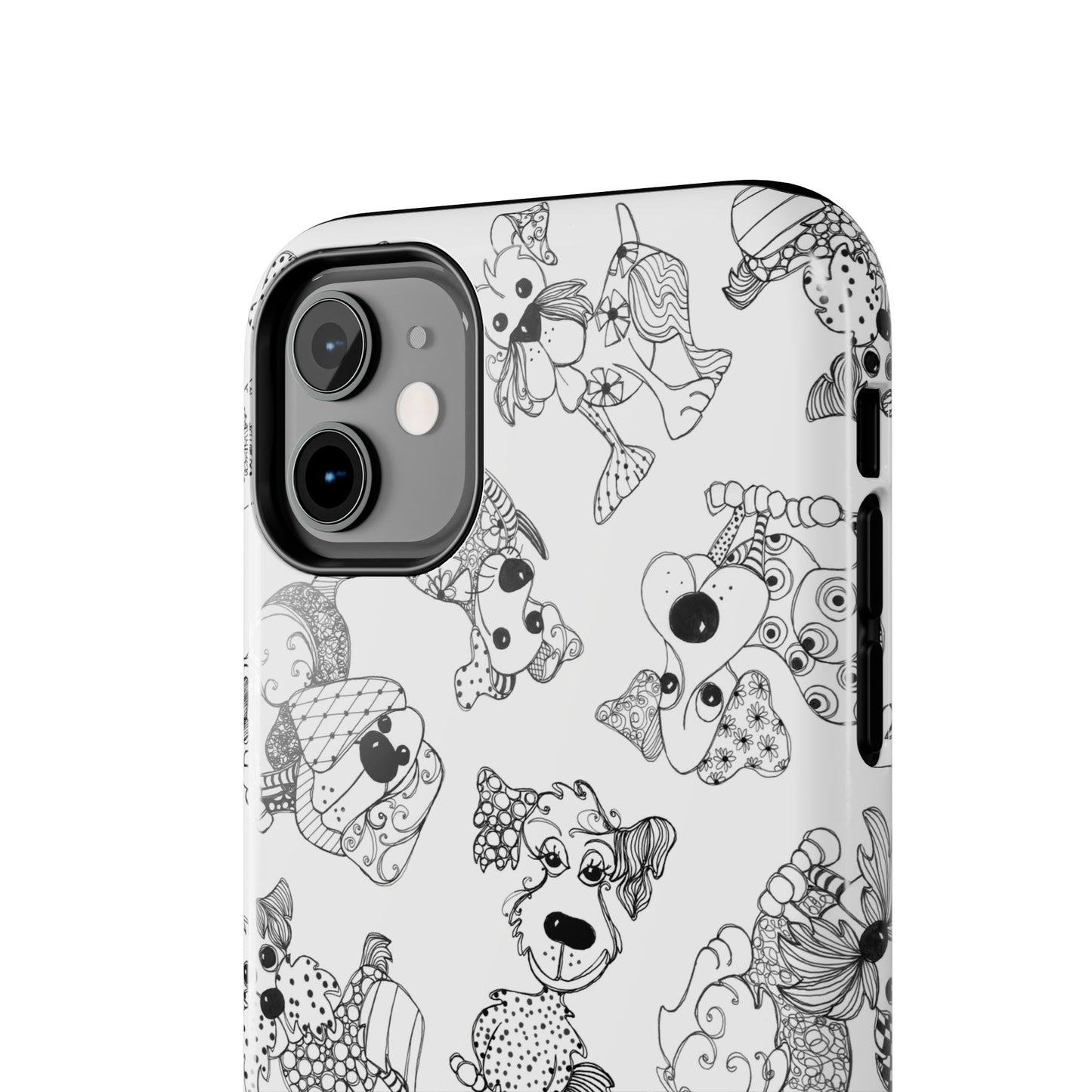 Doodle Dogs White Phone Case