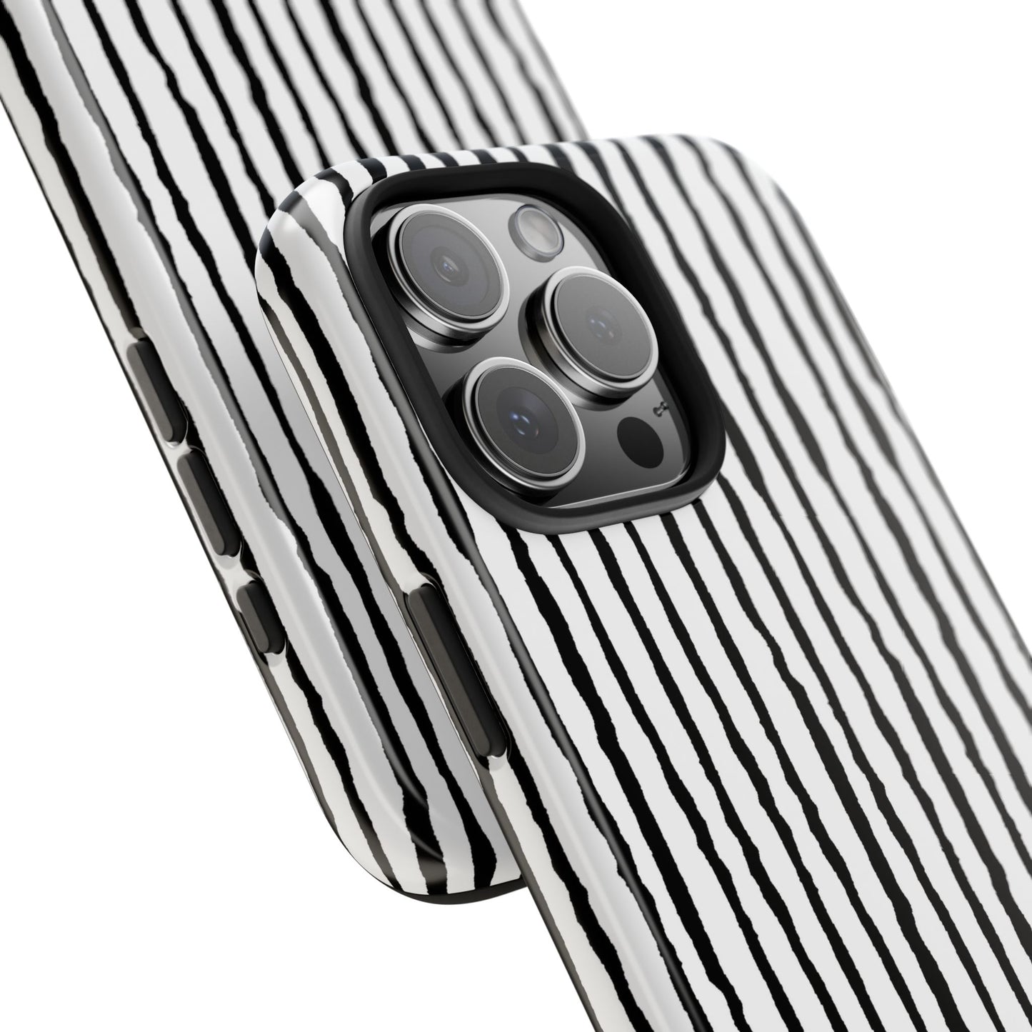 Sorta Stripe White / Black Phone Case