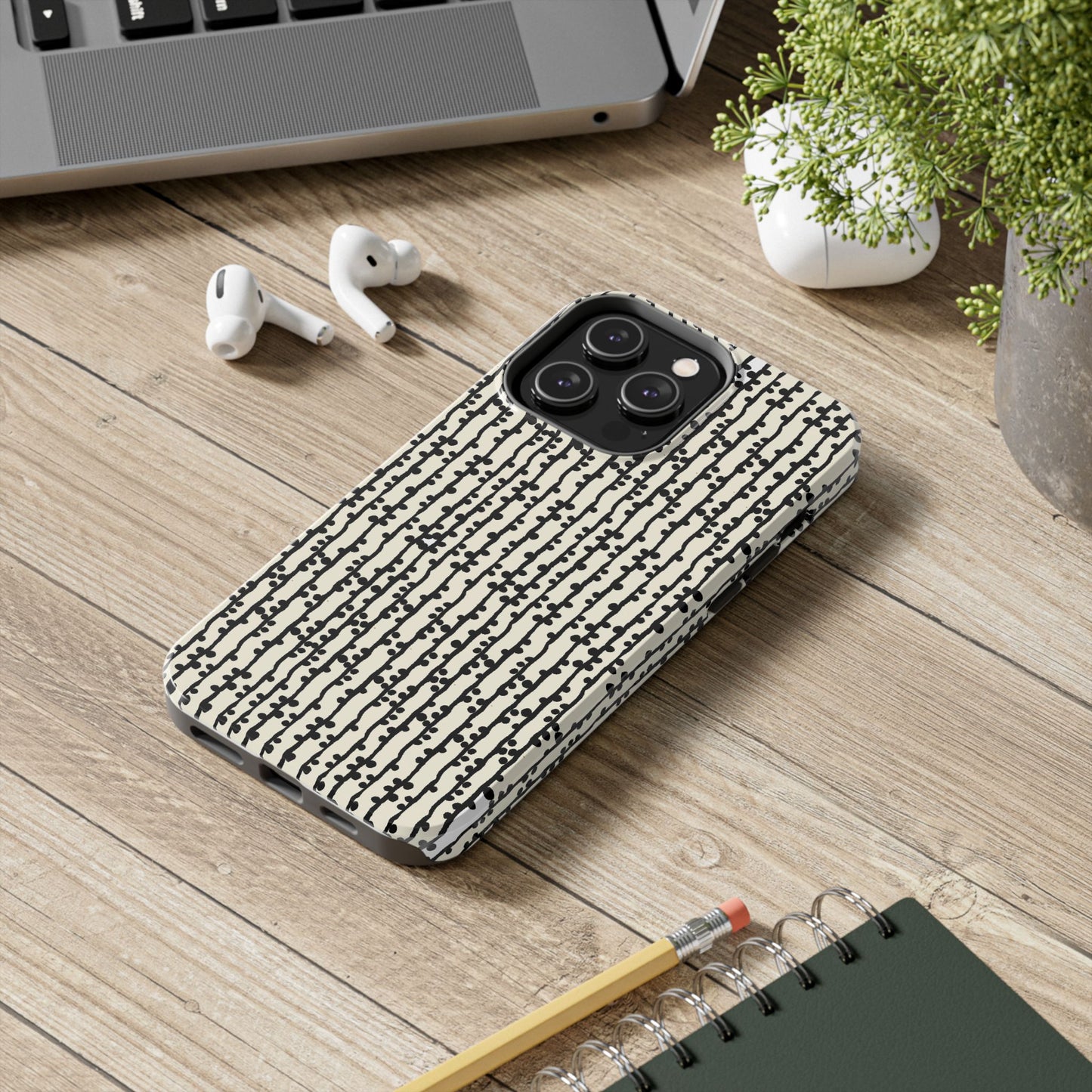 Loopy Stripe Bone Phone Case