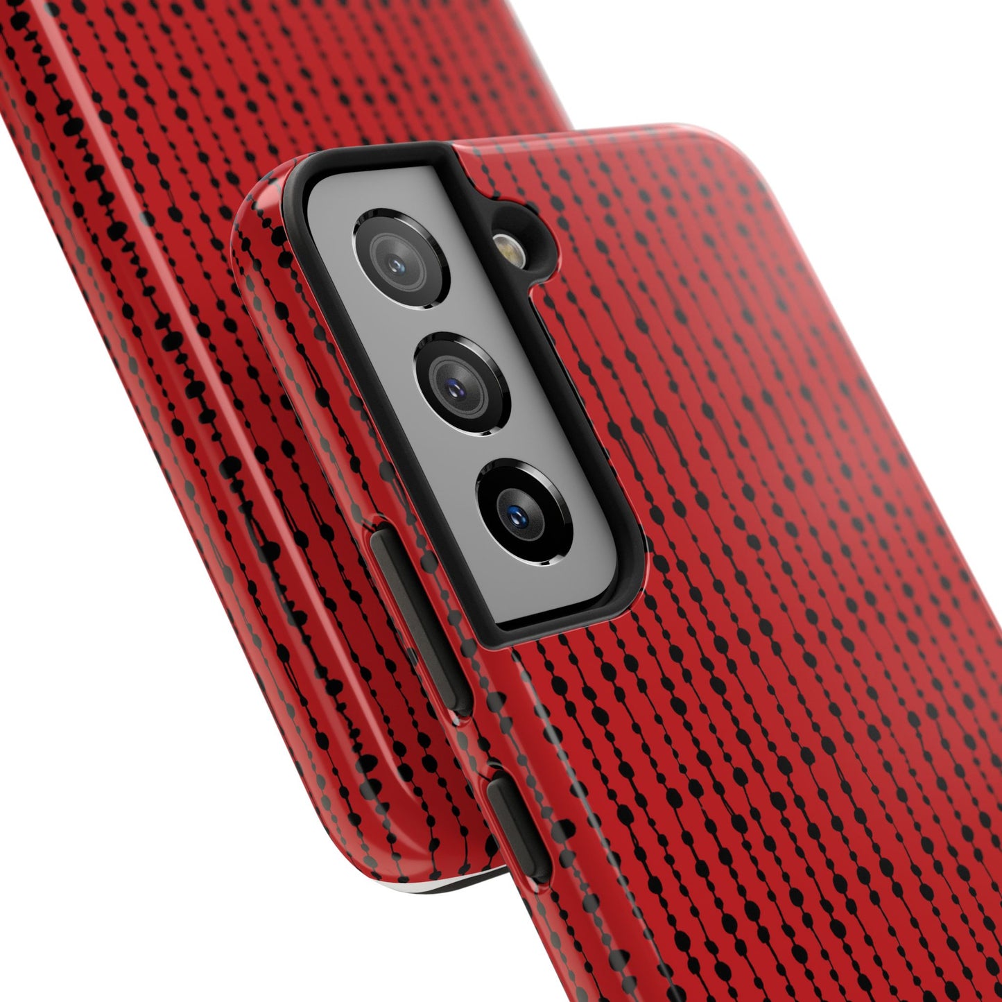 Beaded Curtain Red / Black Phone Case