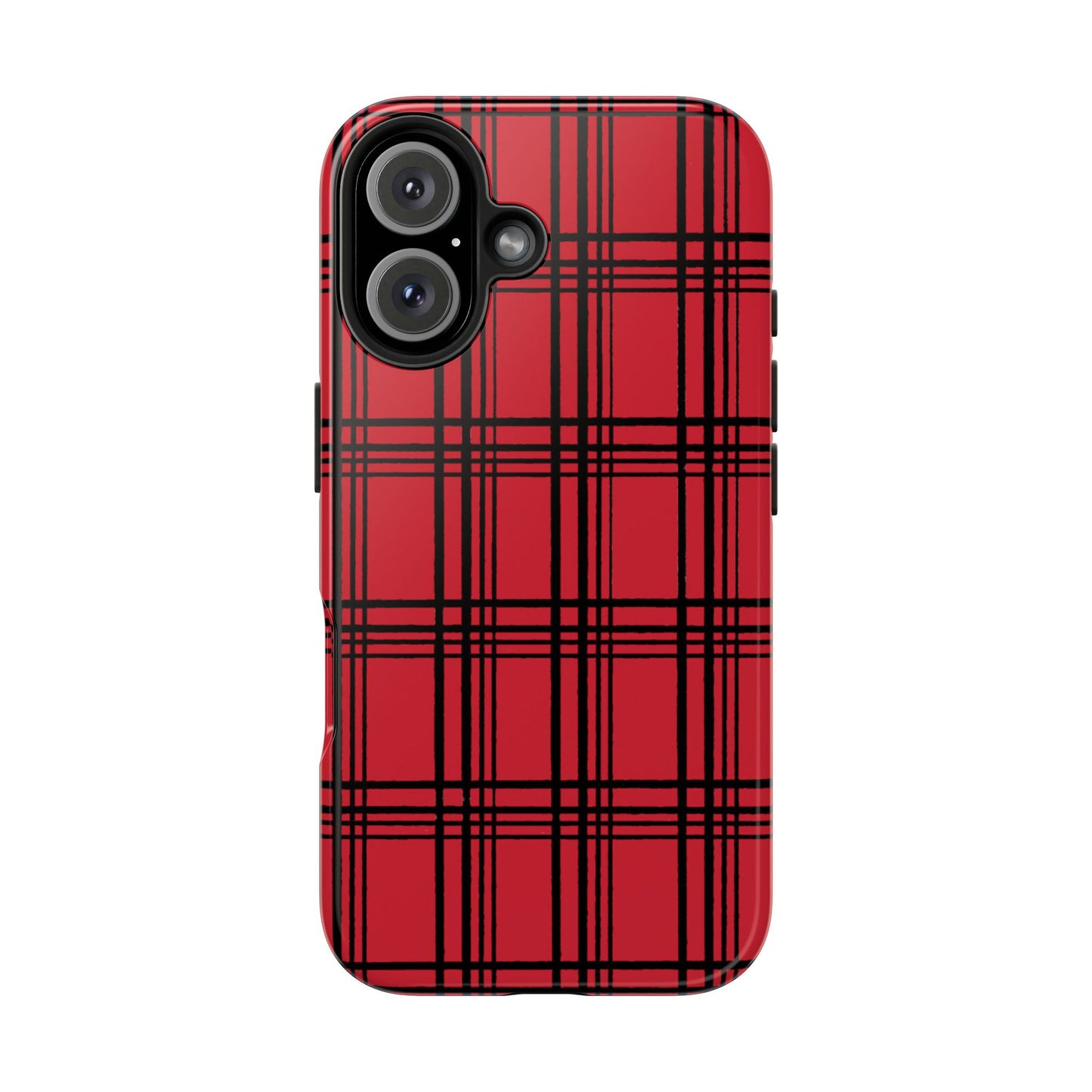 Glad Plaid Red / Black Phone Case