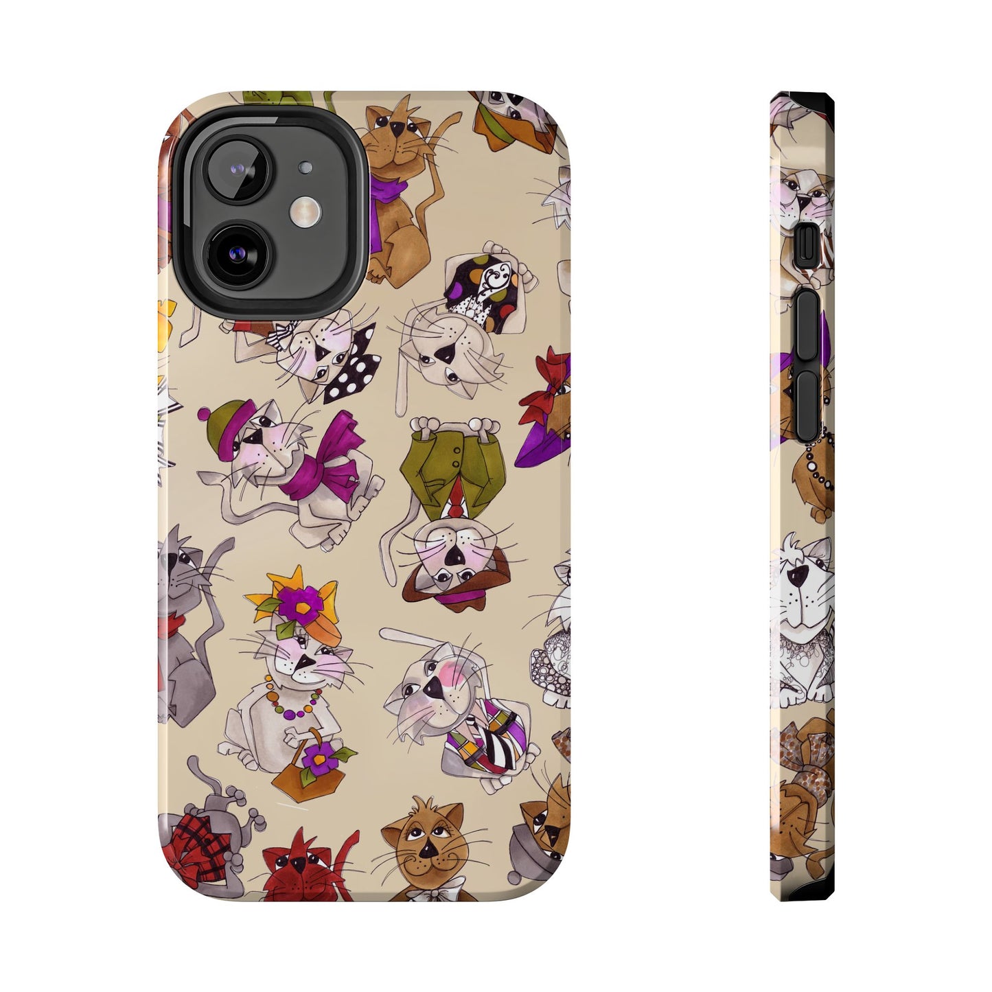 Spice Cats Tossed Muslin Phone Case