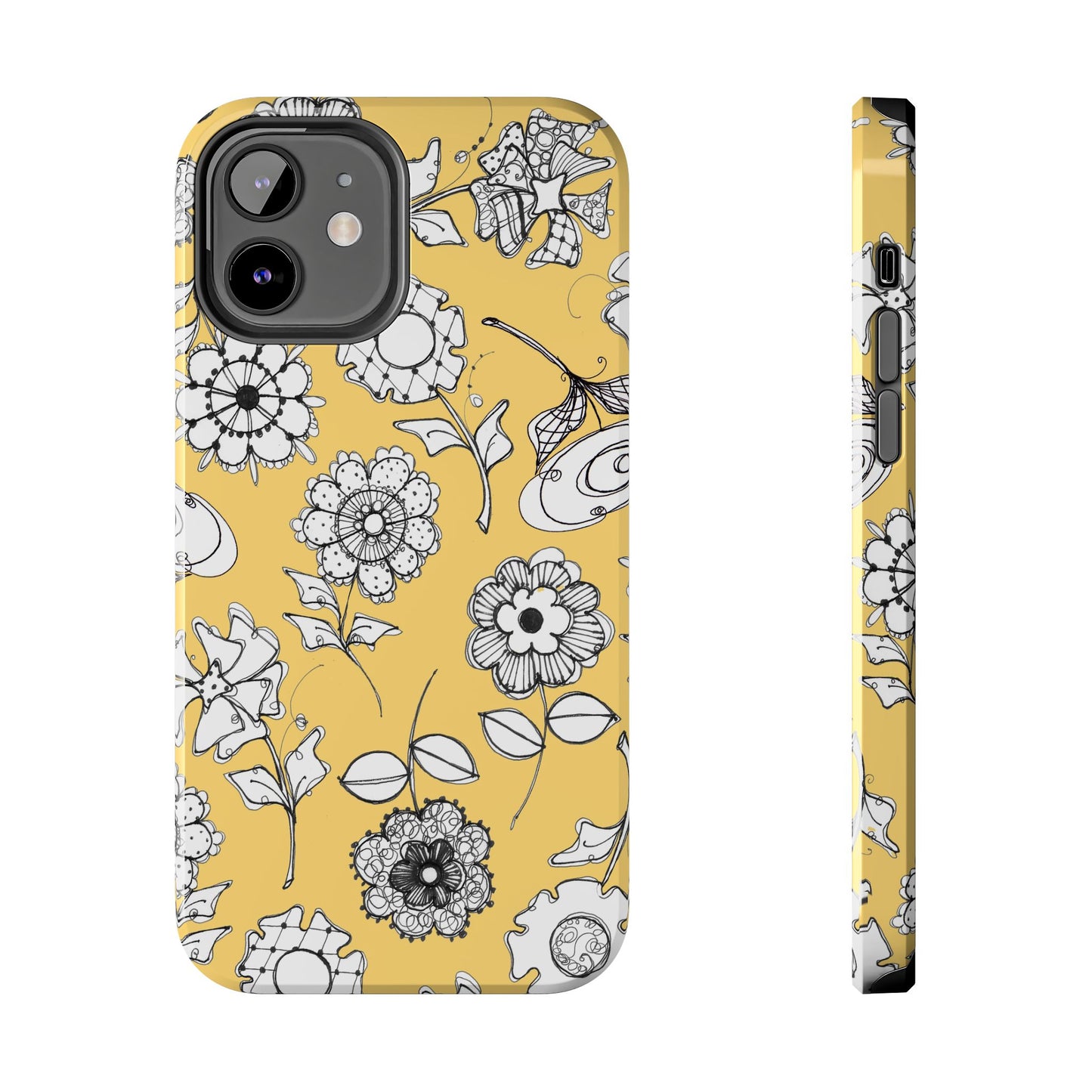 Paper Posies Yellow Phone Case