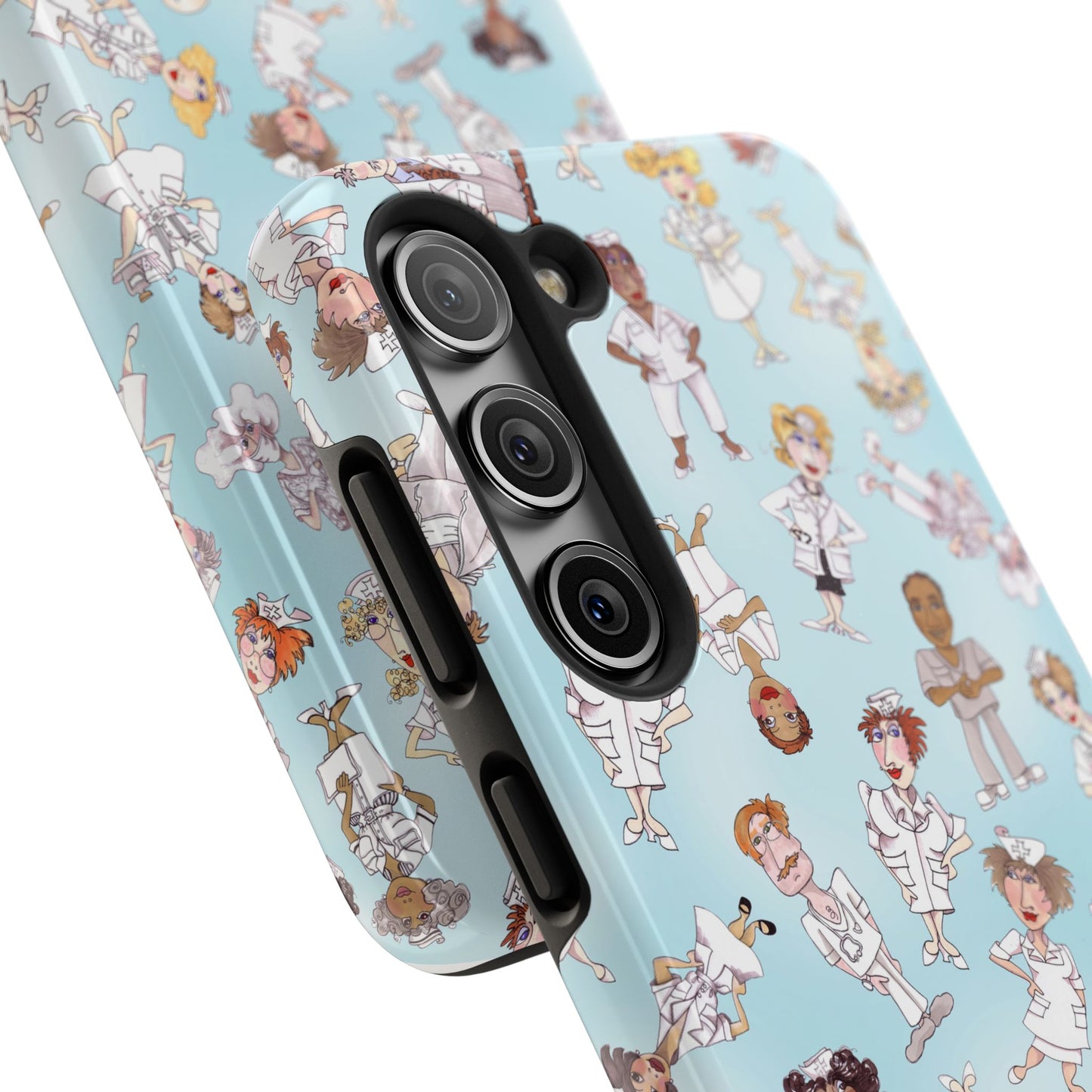 Tossed Nurses Aqua Phone Case