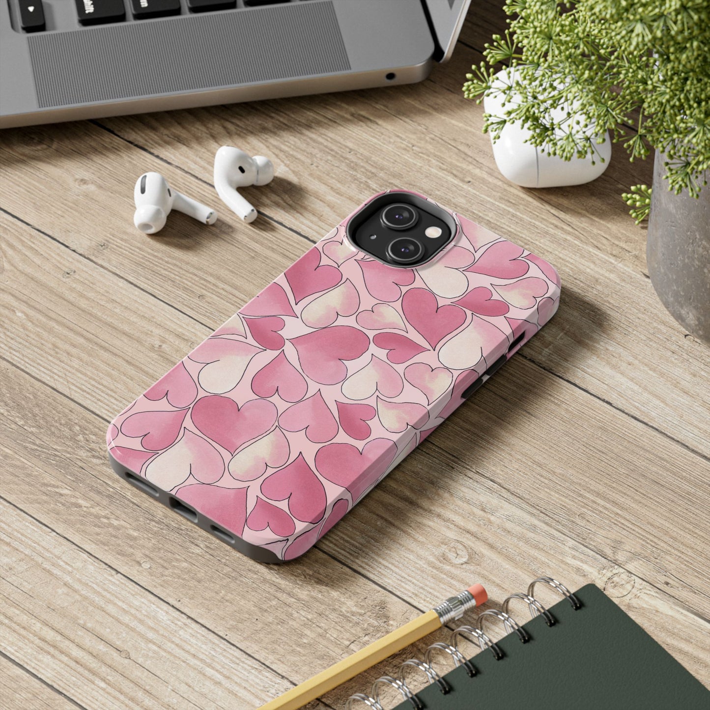Hearts Pink Sky Phone Case
