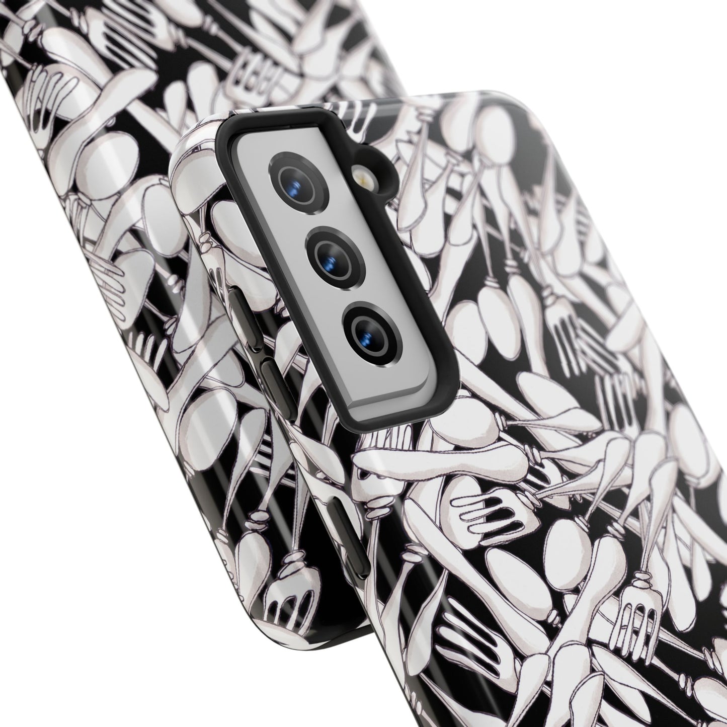 Silverware Wars Black Phone Case