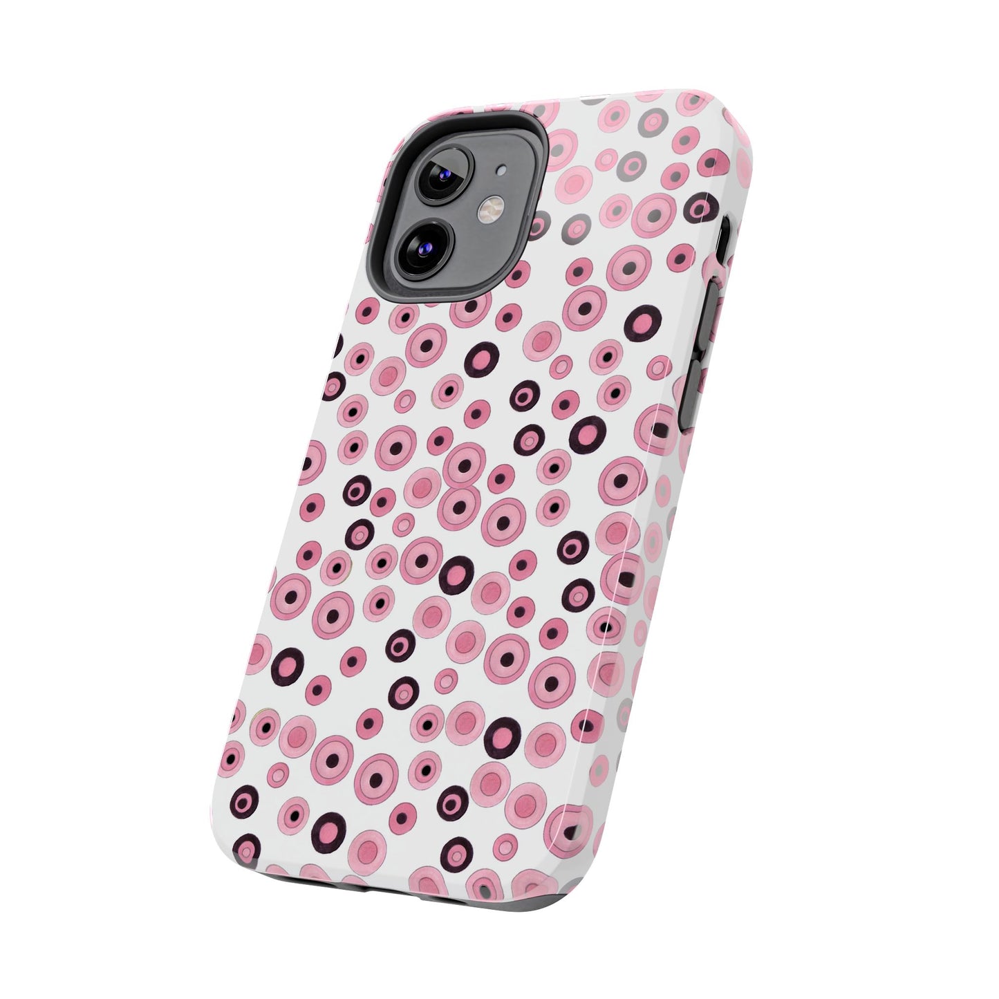 Dots White / Pink Phone Case