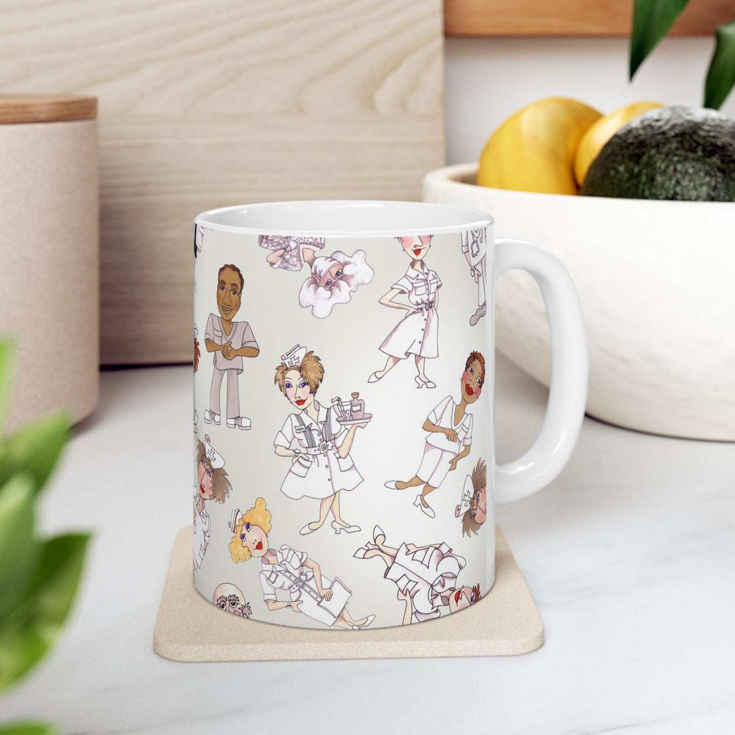 Tossed Nurses Gray Cup