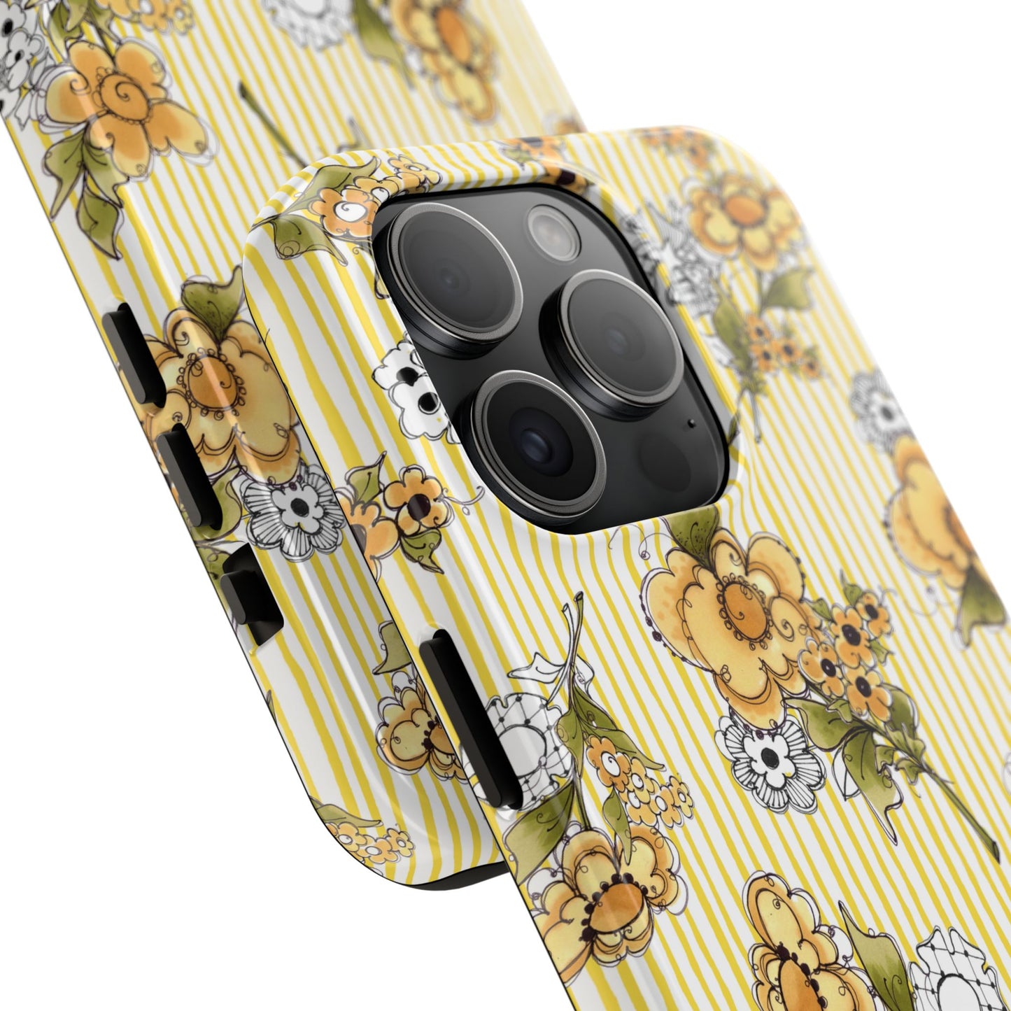 Bee Floral White / Yellow Phone Case