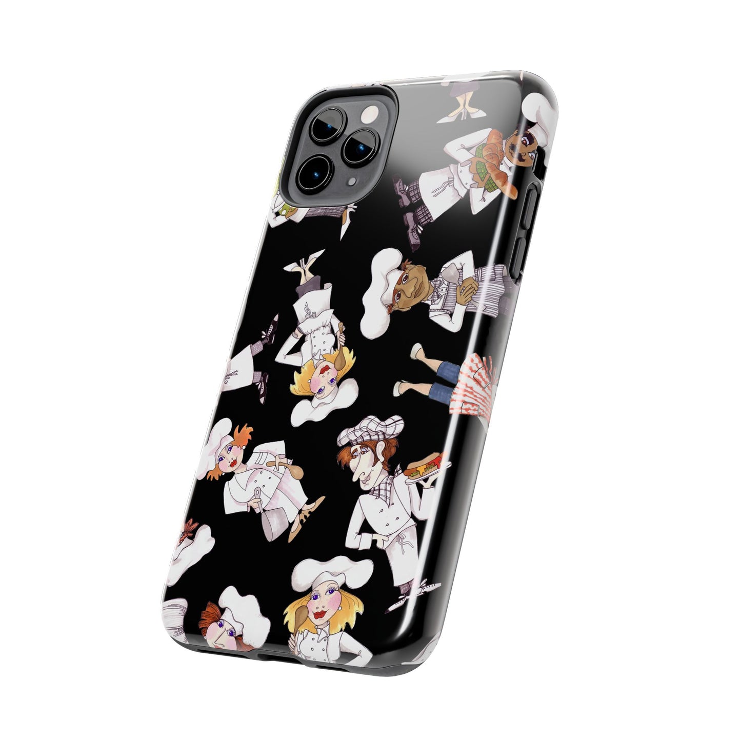 Tossed Chefs Black Phone Case