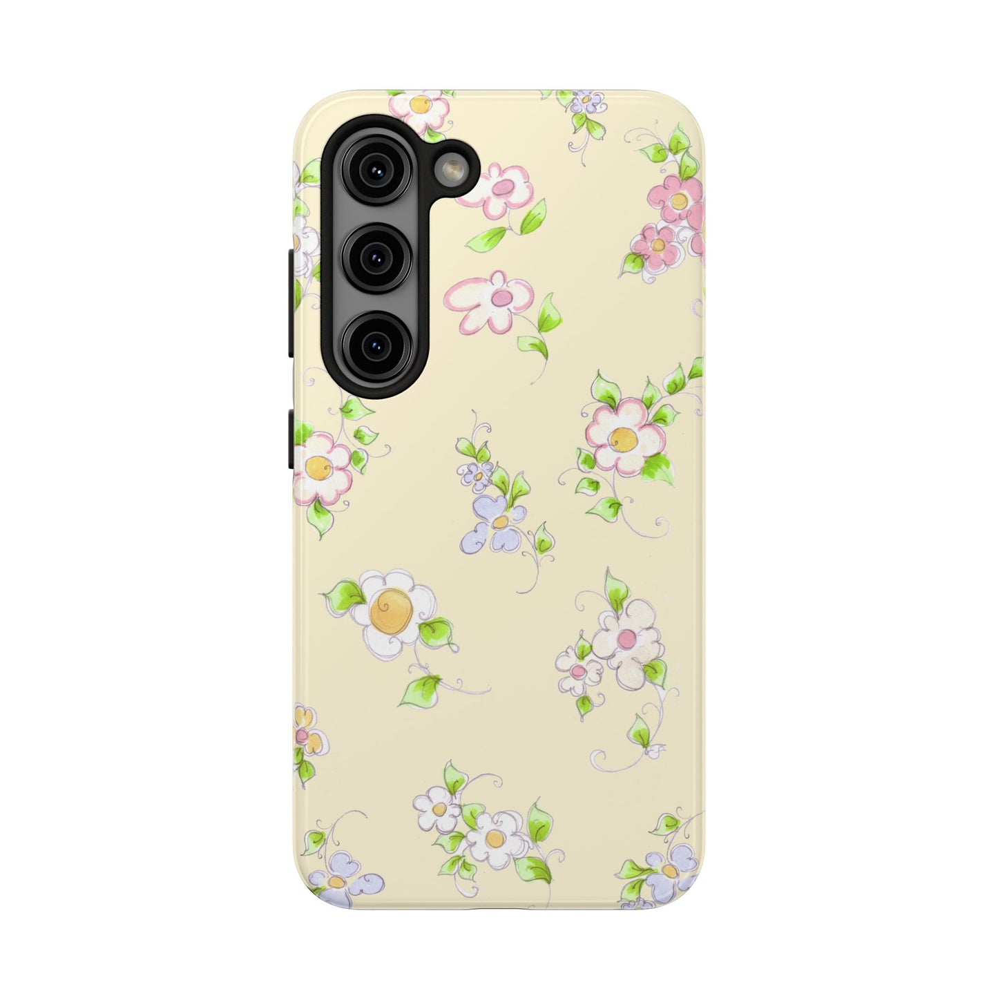Precious Posies Yellow Phone Case